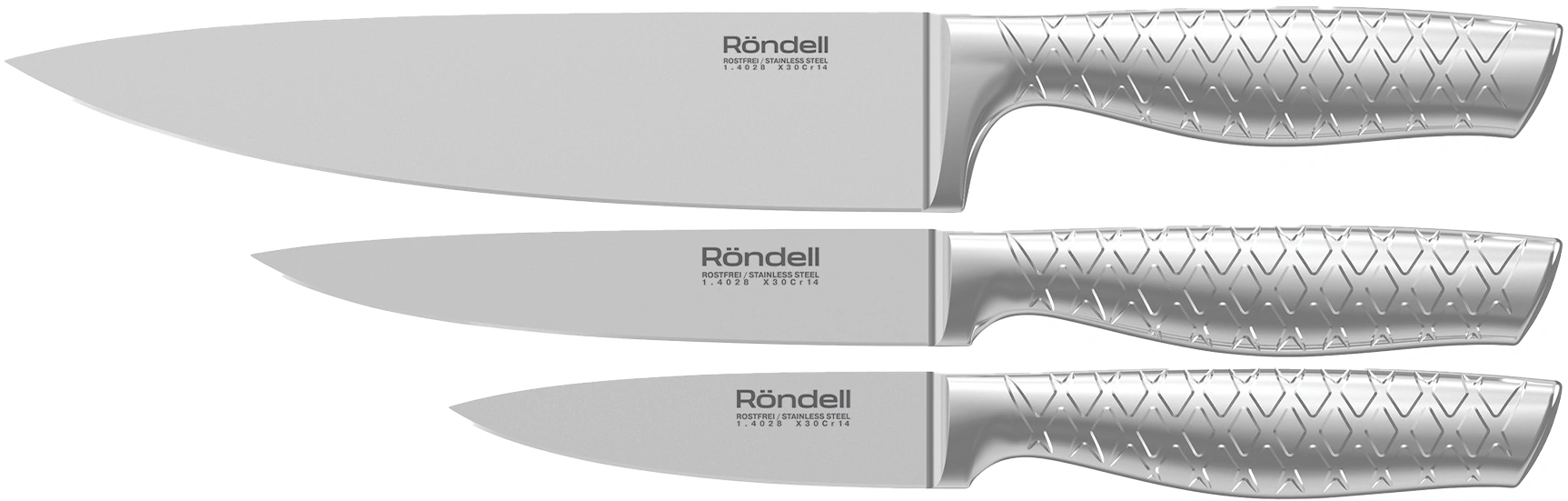 Набор ножей кухон. Rondell Imperial RD-2008 компл.:3предм. стальной подар.коробка — миниатюра 2