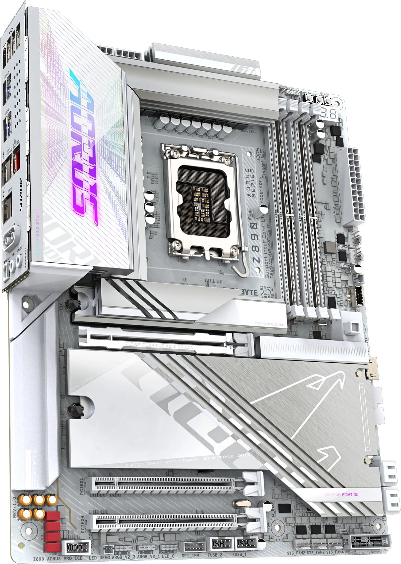 Материнская плата Gigabyte Z890 AORUS PRO ICE Soc-1851 Intel Z890 4xDDR5 ATX AC`97 8ch(7.1) 5Gigabit RAID — миниатюра 2