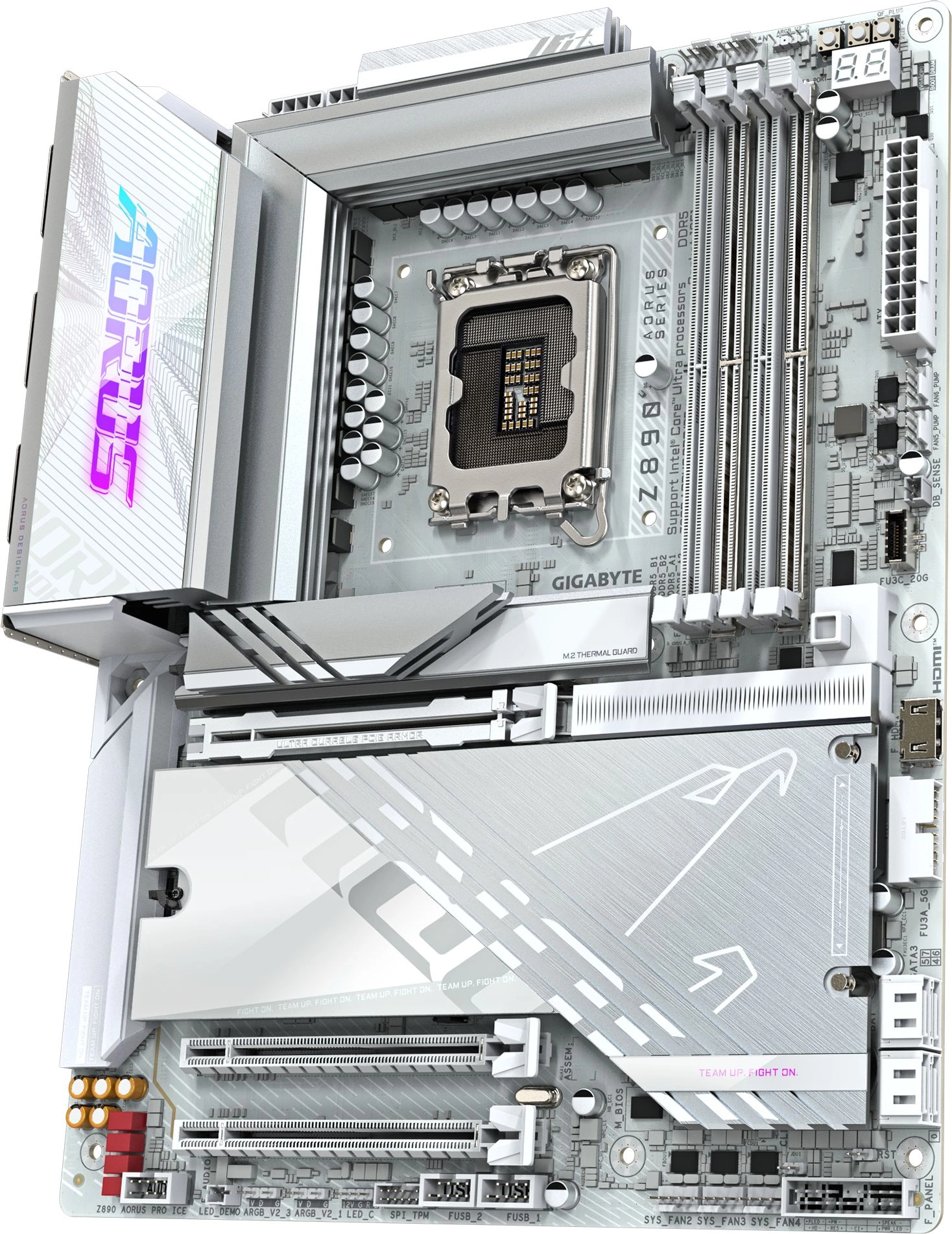 Материнская плата Gigabyte Z890 AORUS PRO ICE Soc-1851 Intel Z890 4xDDR5 ATX AC`97 8ch(7.1) 5Gigabit RAID — миниатюра 3