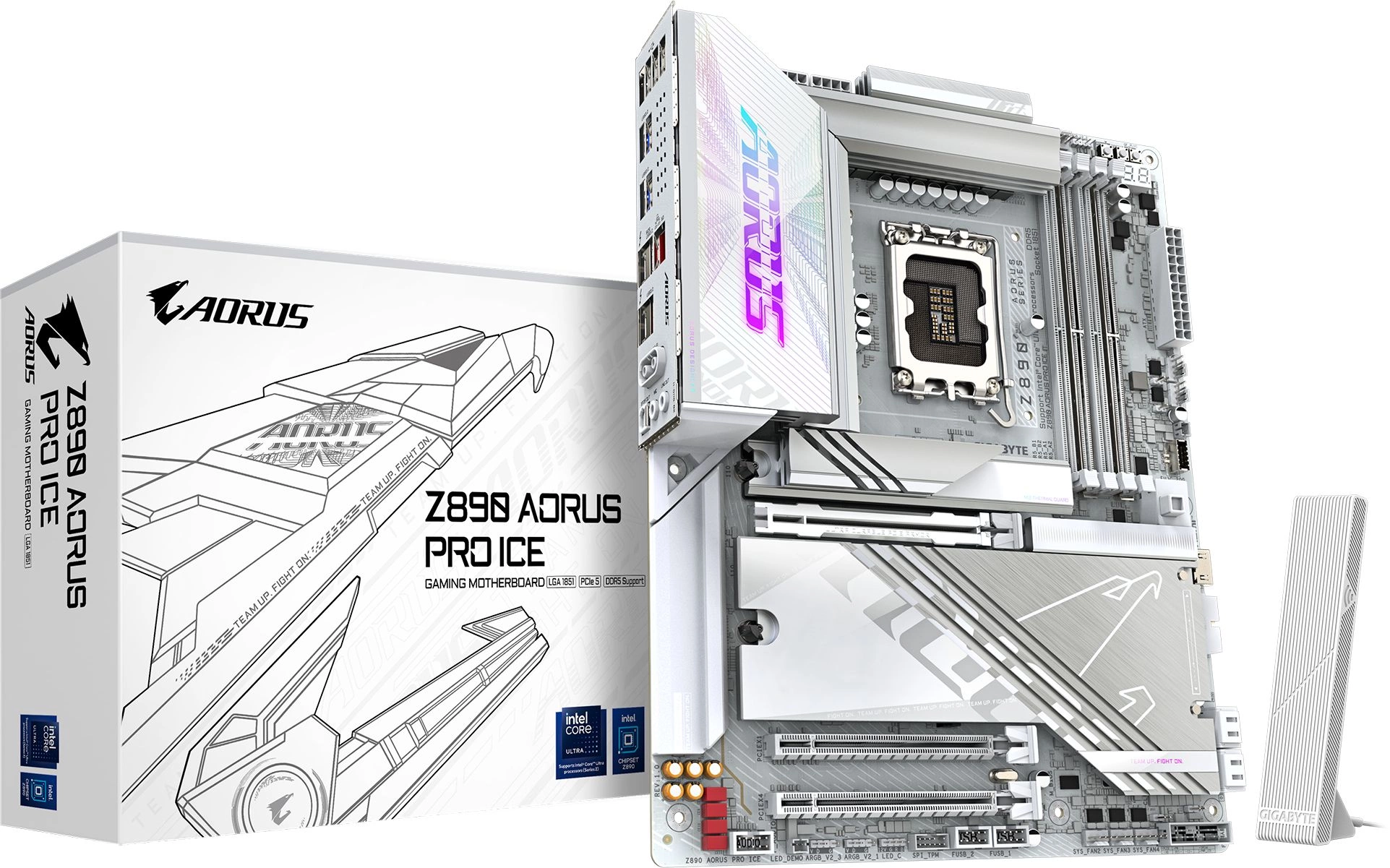Материнская плата Gigabyte Z890 AORUS PRO ICE Soc-1851 Intel Z890 4xDDR5 ATX AC`97 8ch(7.1) 5Gigabit RAID — миниатюра 7