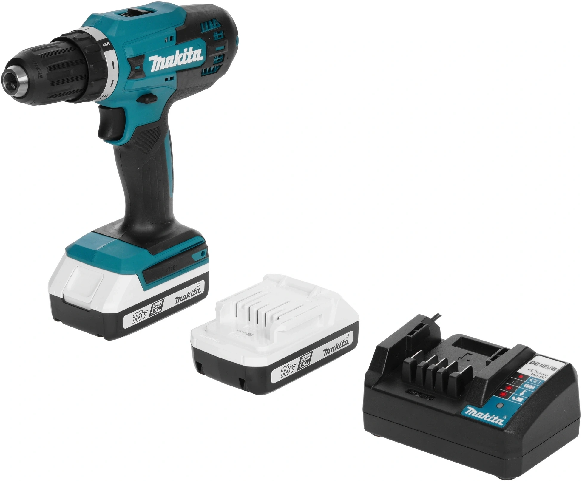 Дрель-шуруповерт Makita DF488D002 аккум. патрон:быстрозажимной (кейс в комплекте) — миниатюра 3