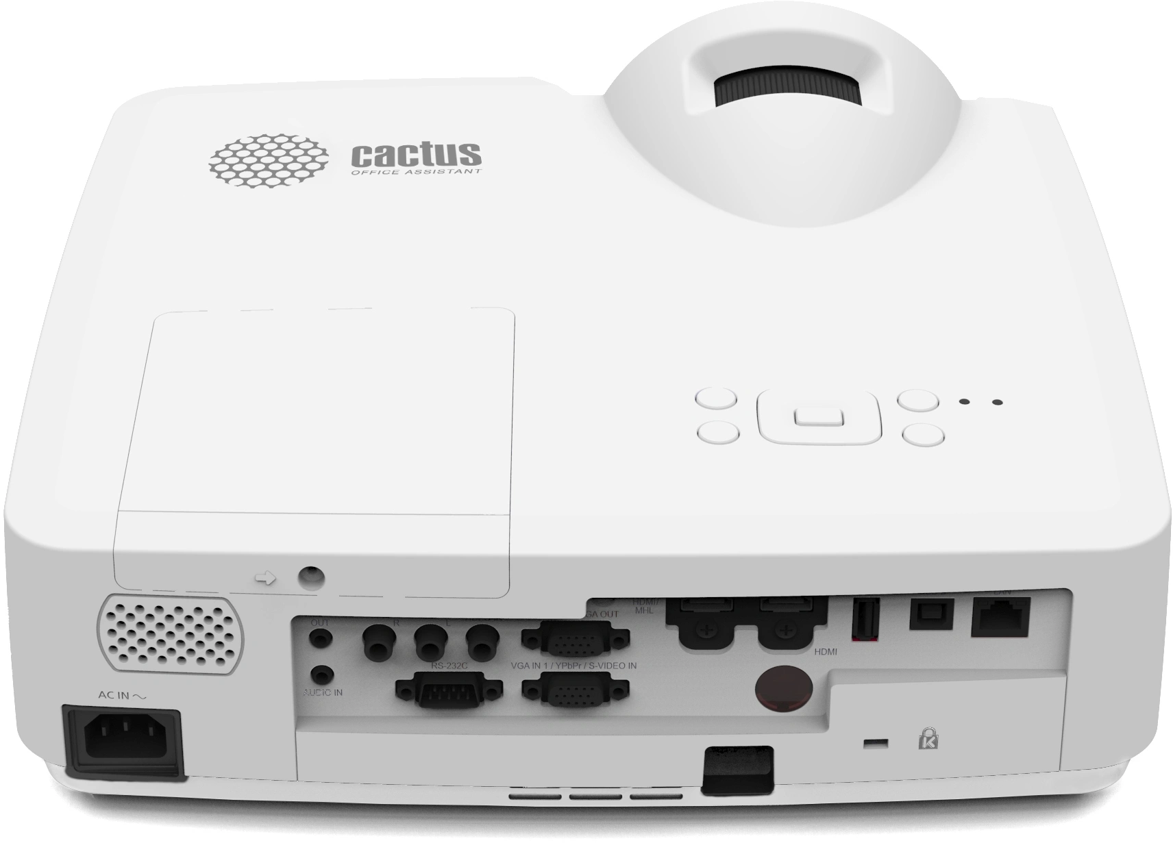 Проектор Cactus Bright CS-V2.WT 3LCD 70400Lm LS 4400Lm ANSI (1024x768) 30000:1 ресурс лампы:10000часов 1xUSB typeA 1xUSB typeB 2xHDMI 4кг — миниатюра 3