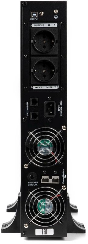 Источник бесперебойного питания Бастион 3000-Rack-In-4X9 2100Вт 3000ВА черный — миниатюра 4