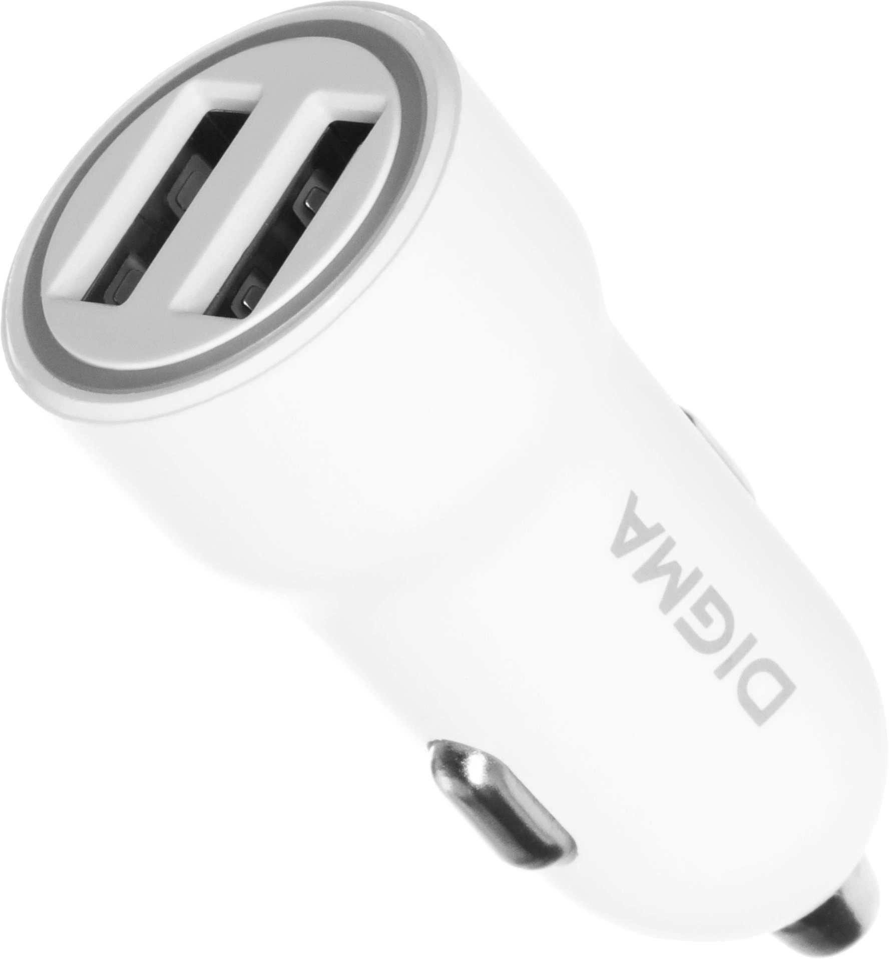 Автомобильное зар./устр. Digma DGC1С 12W 2.4A 2xUSB белый (DGC1C2LX22WH) — миниатюра 3