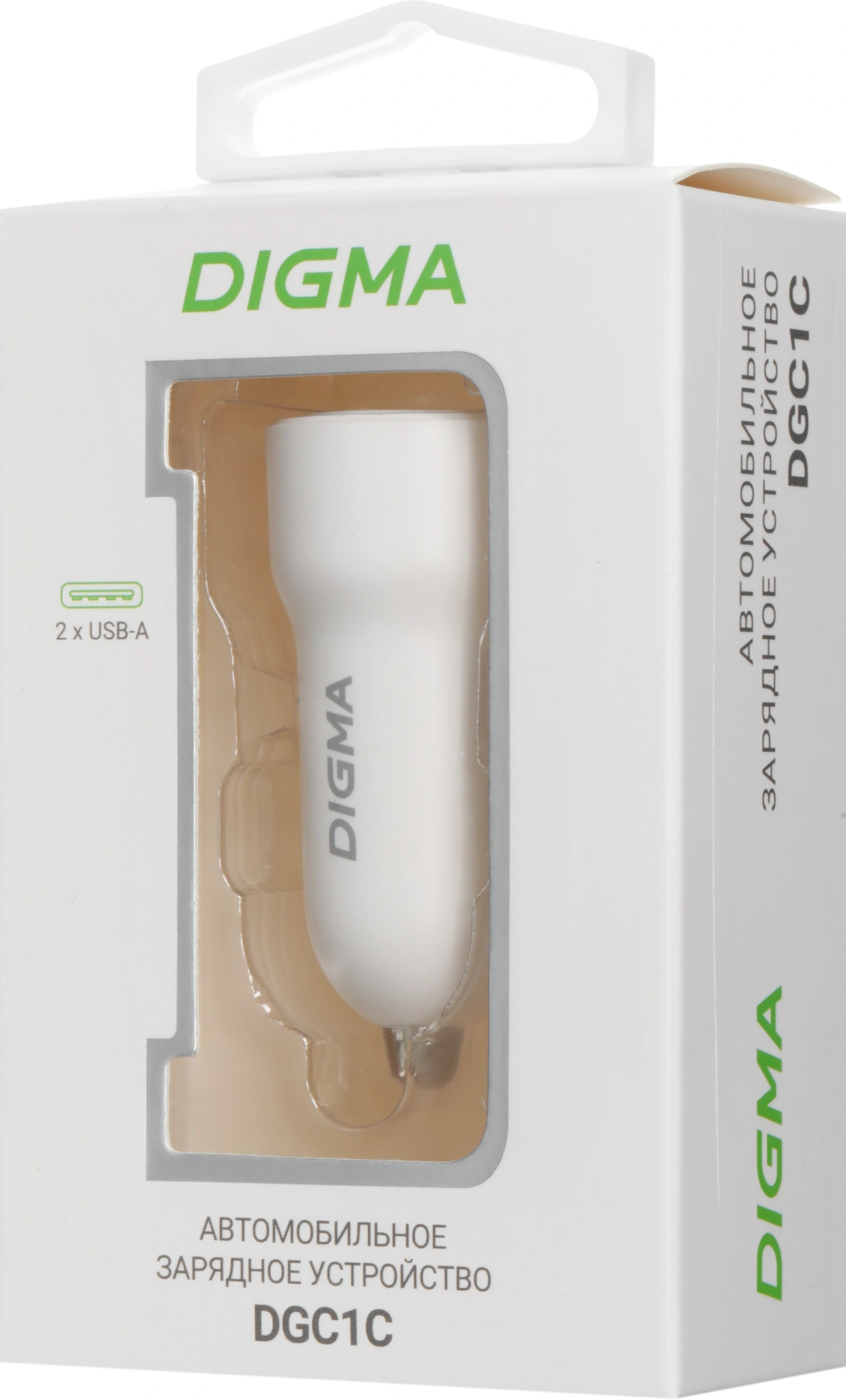 Автомобильное зар./устр. Digma DGC1С 12W 2.4A 2xUSB белый (DGC1C2LX22WH) — миниатюра 9