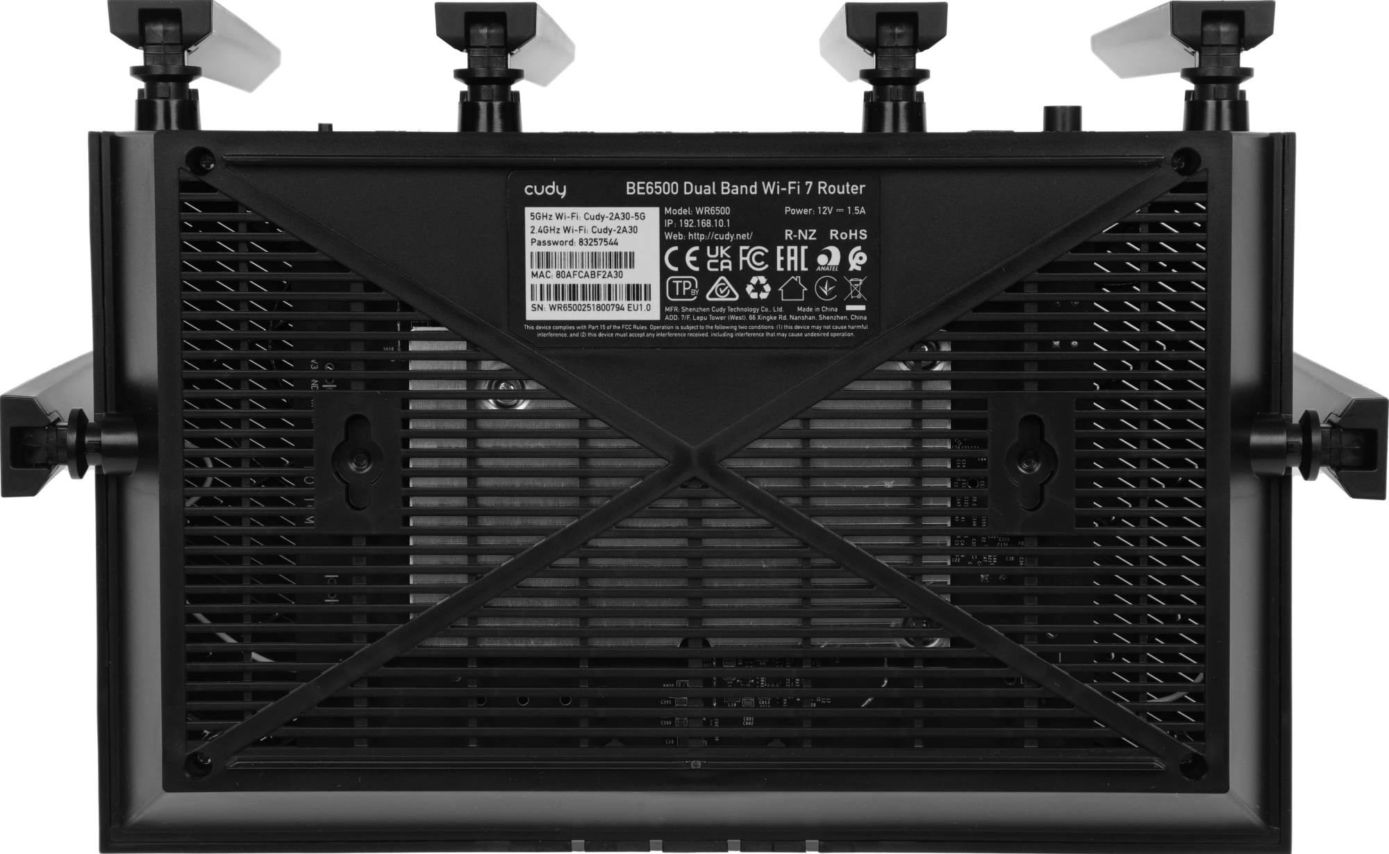 Роутер беспроводной Cudy WR6500 BE6500 10/100/1000BASE-T черный — миниатюра 6