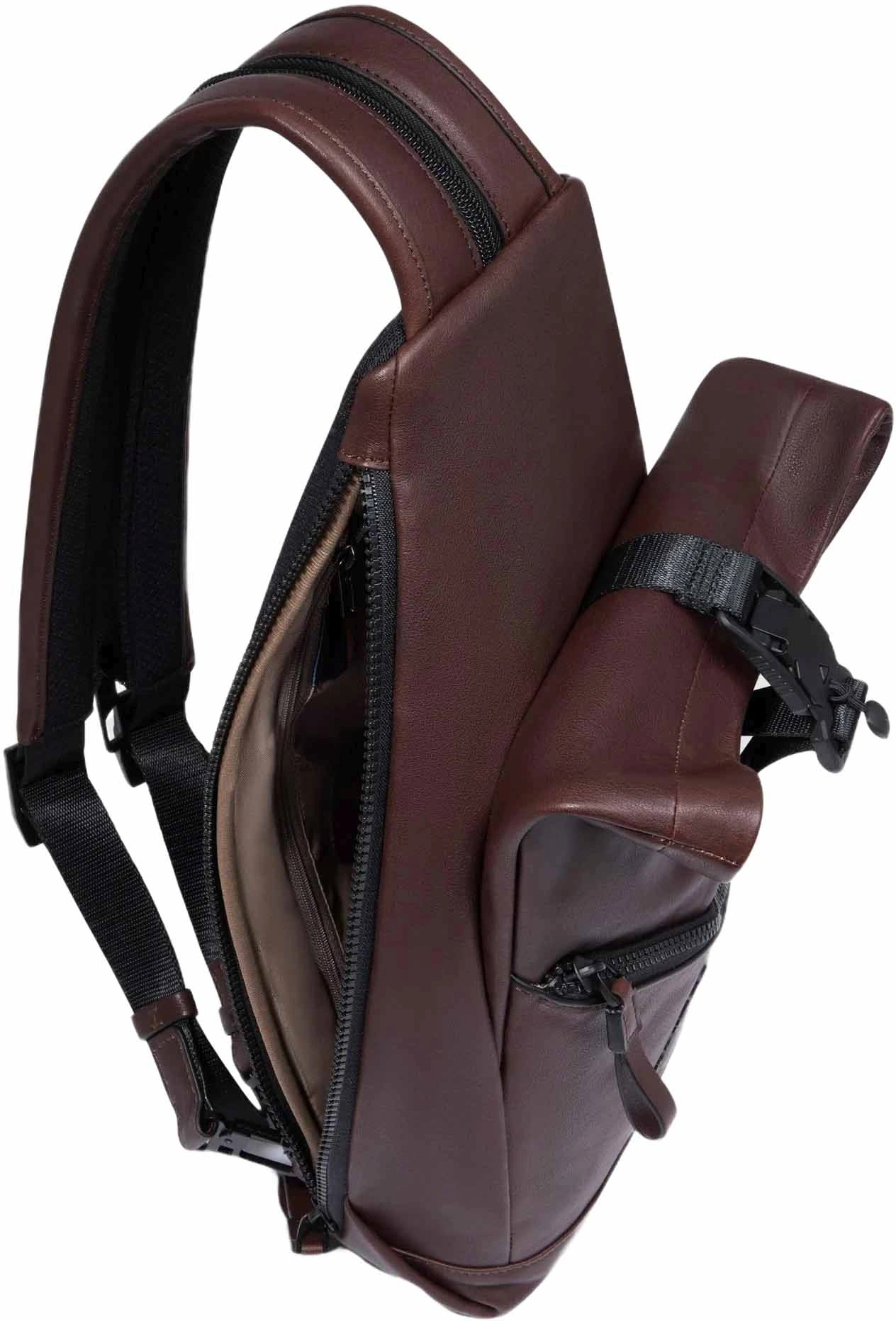 Рюкзак слинг Piquadro Harper CA6784AP/TM коричневый натур.кожа — миниатюра 5