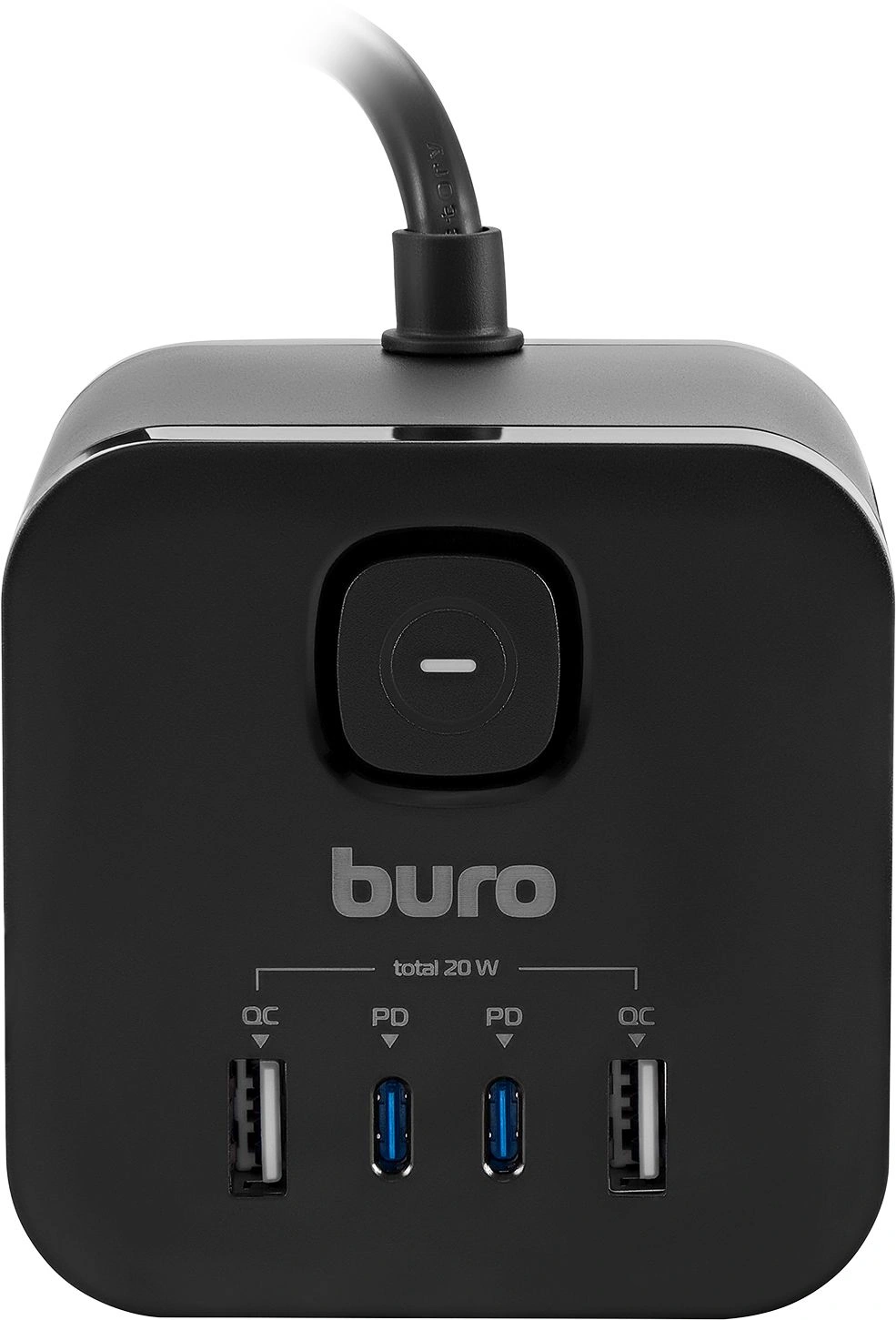 Сетевой удлинитель Buro BU-PC3.1UС-Plus-B 1.5м (3 розетки) черный (коробка) — миниатюра 6