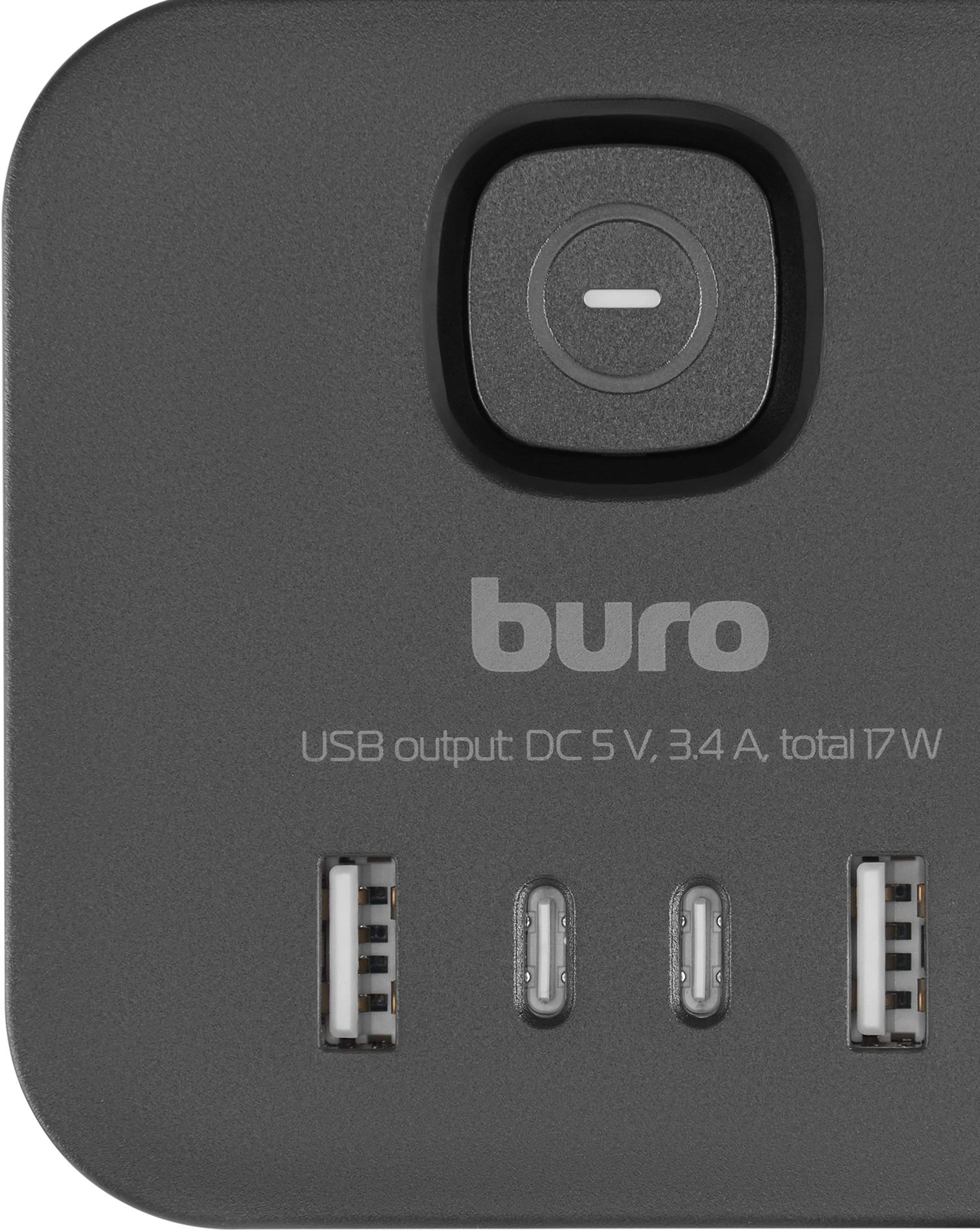Сетевой разветвитель Buro BU-PW3UC-B (3 розетки) черный (коробка) — миниатюра 4