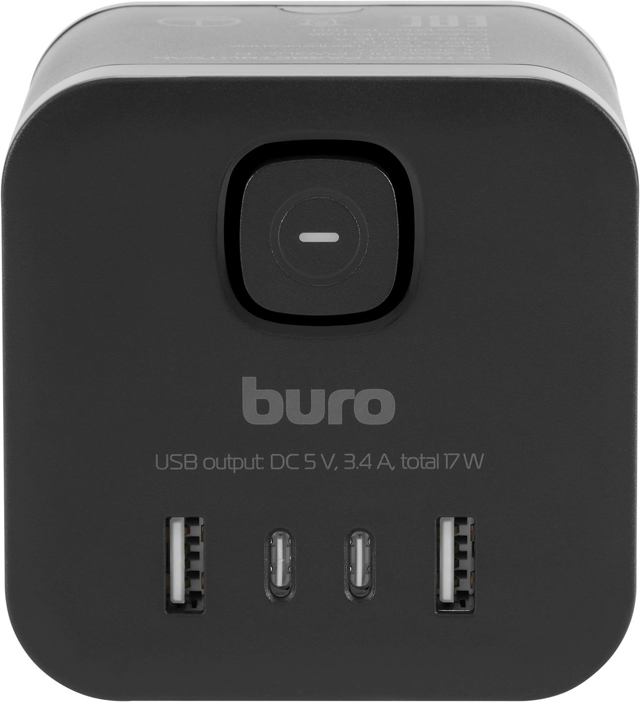 Сетевой разветвитель Buro BU-PW3UC-B (3 розетки) черный (коробка) — миниатюра 6