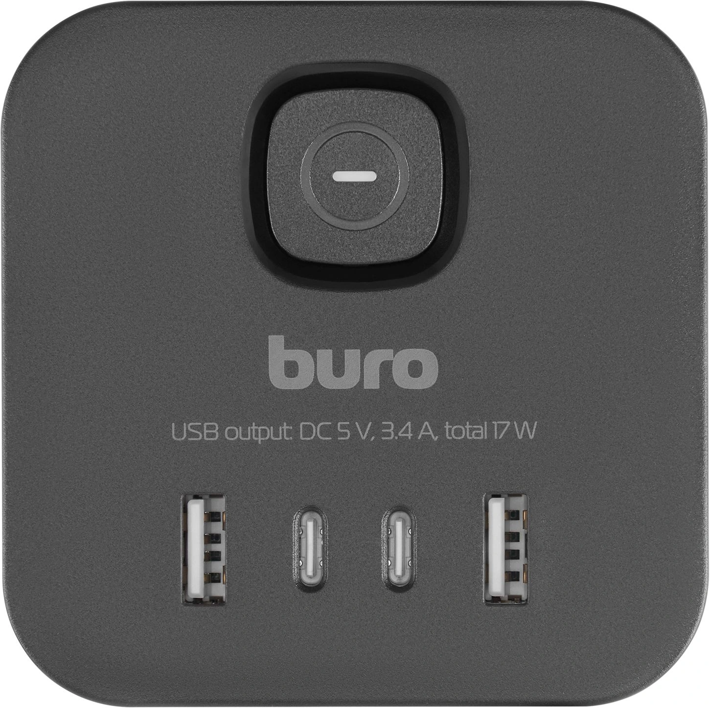 Сетевой разветвитель Buro BU-PW3UC-B (3 розетки) черный (коробка) — миниатюра 8