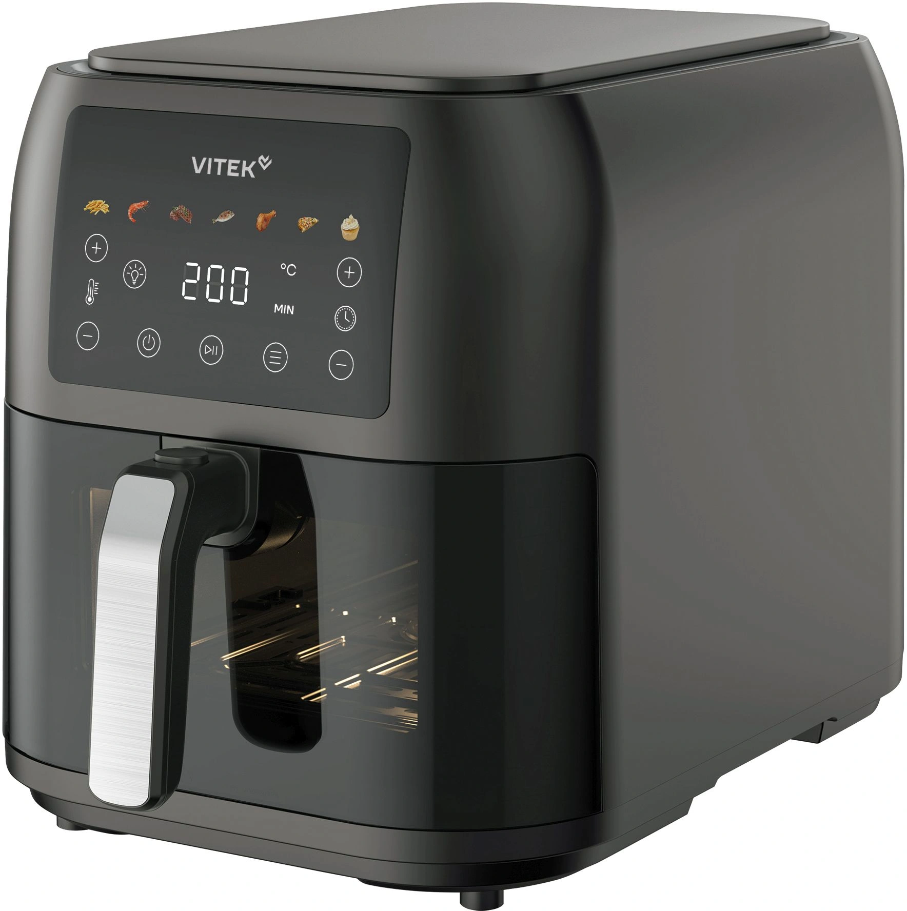 Аэрогриль Vitek VT-AF8001 8л 1700Вт темно-серый/черный — миниатюра 2