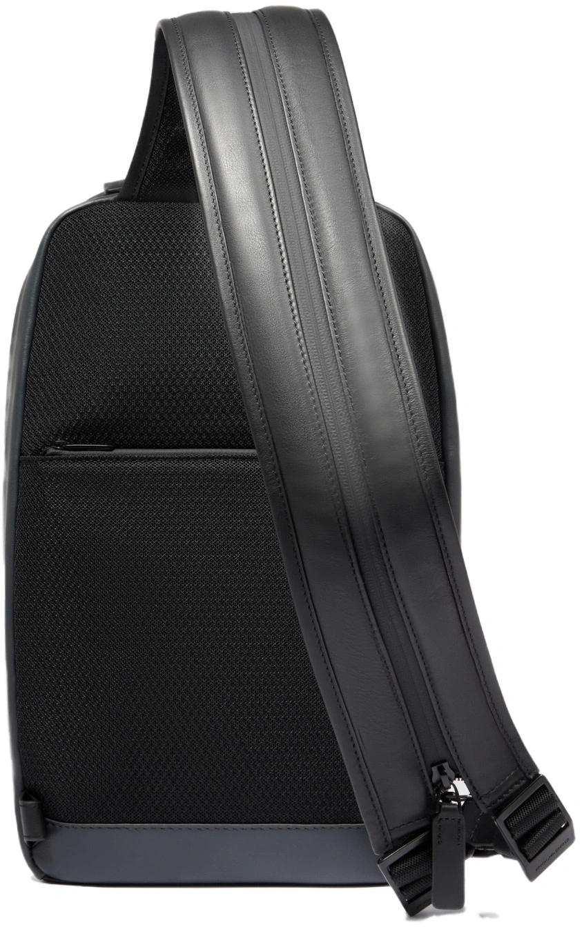 Рюкзак слинг Piquadro Urban CA6801UB00/GRN серый/черный натур.кожа — миниатюра 20