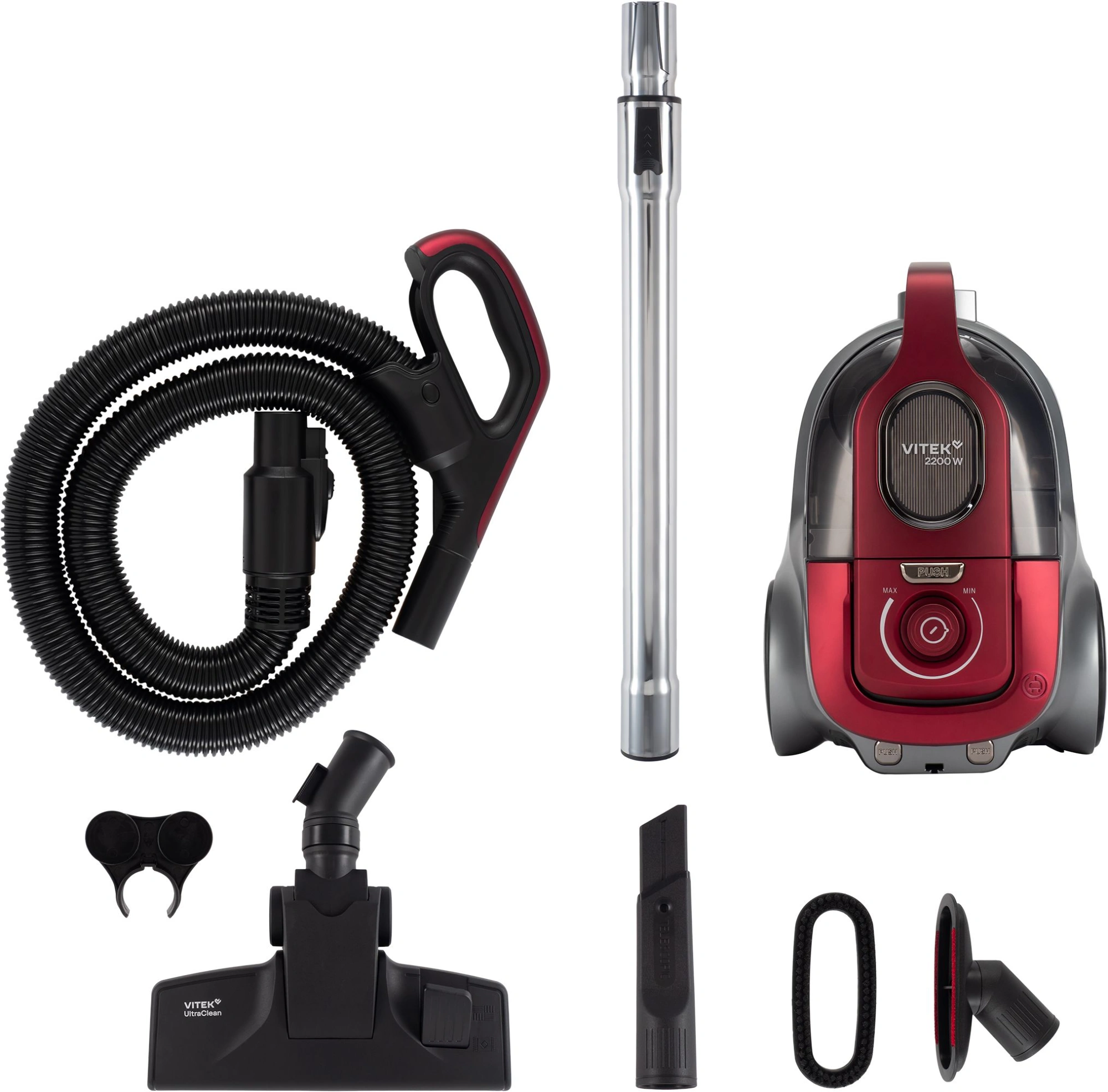 Пылесос Vitek VT-CV3113 2200Вт красный/серый — миниатюра 8