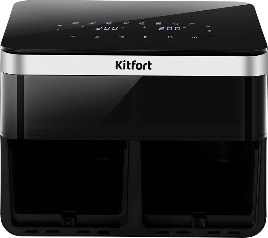 Аэрогриль Kitfort КТ-8110 8.6л 2700Вт серебристый/черный — миниатюра 3