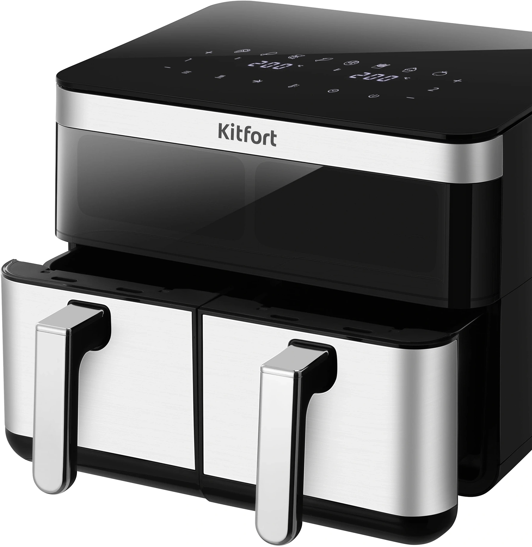 Аэрогриль Kitfort КТ-8110 8.6л 2700Вт серебристый/черный — миниатюра 7