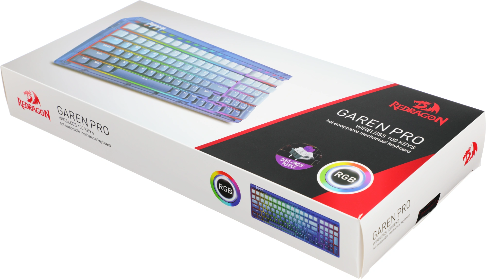 Клавиатура Redragon Garen Pro механическая синий USB беспроводная BT/Radio for gamer LED (71745) кабель 1.5м — миниатюра 19