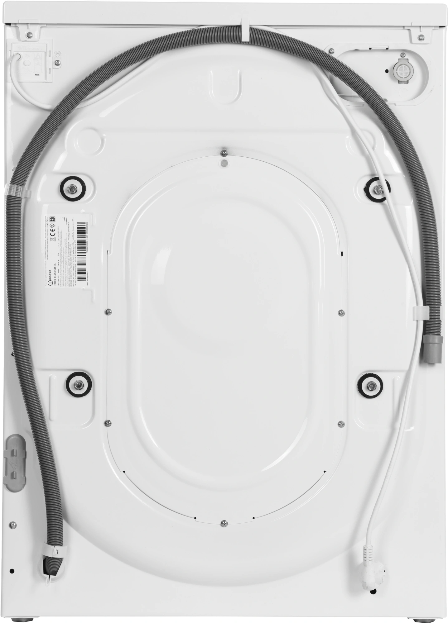 Стиральная машина Indesit EcoTime IWSD 6105 (CIS).L класс: A загр.фронтальная макс.:6кг белый — миниатюра 6