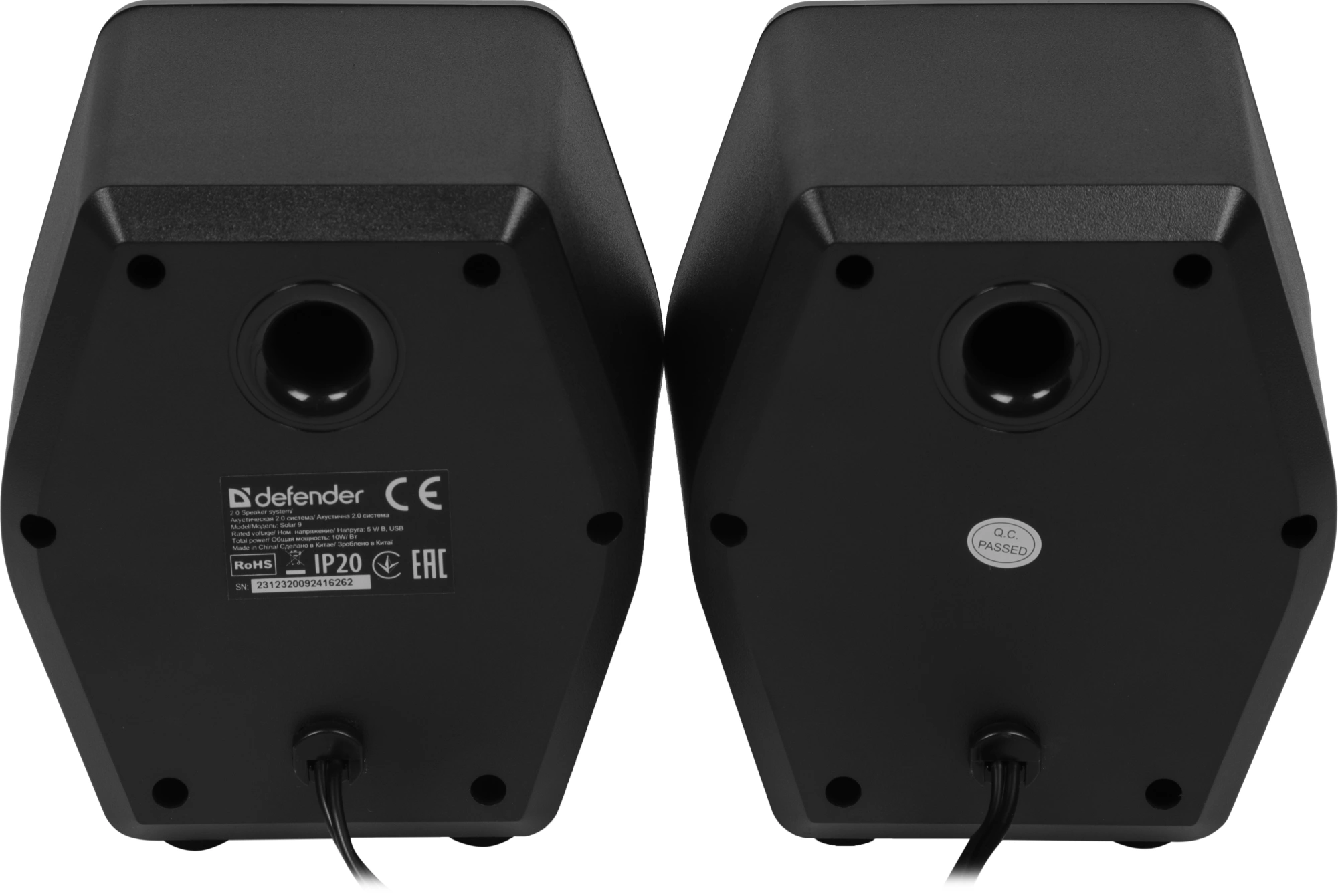 Колонки Defender Solar 9 2.0 черный 10Вт BT — миниатюра 6