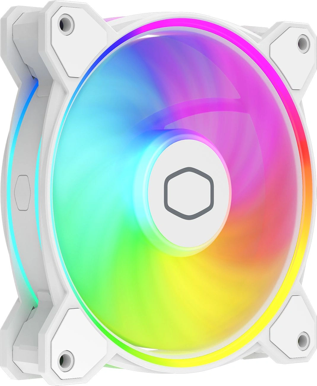 Вентилятор для корпуса Cooler Master MasterFan MF120 Halo2 ARGB 120х120x25 белый 4-pin 27дБ (MFL-B2DW-21NP2-R2) Ret — миниатюра 2