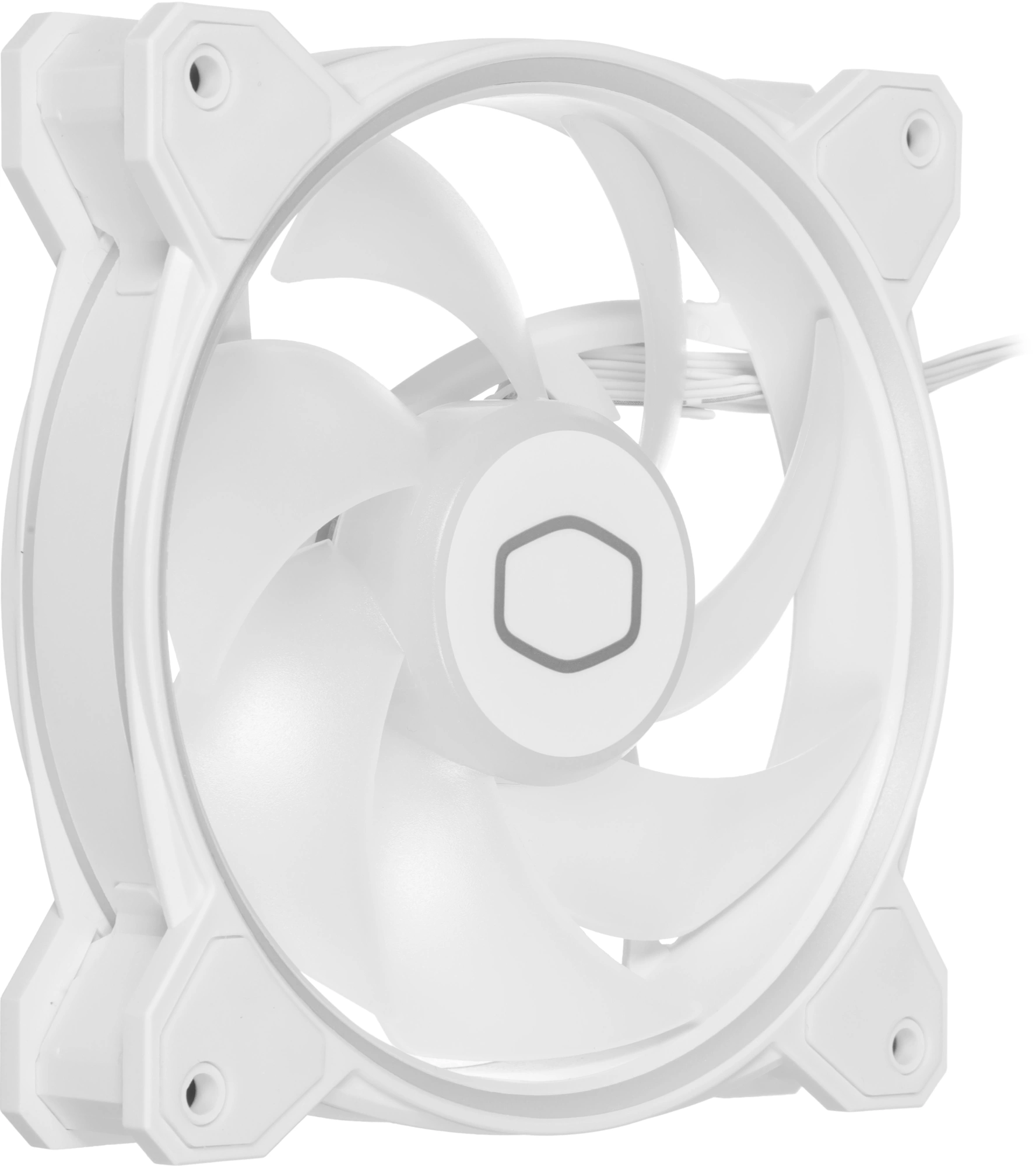 Вентилятор для корпуса Cooler Master MasterFan MF120 Halo2 ARGB 120х120x25 белый 4-pin 27дБ (MFL-B2DW-21NP2-R2) Ret — миниатюра 8