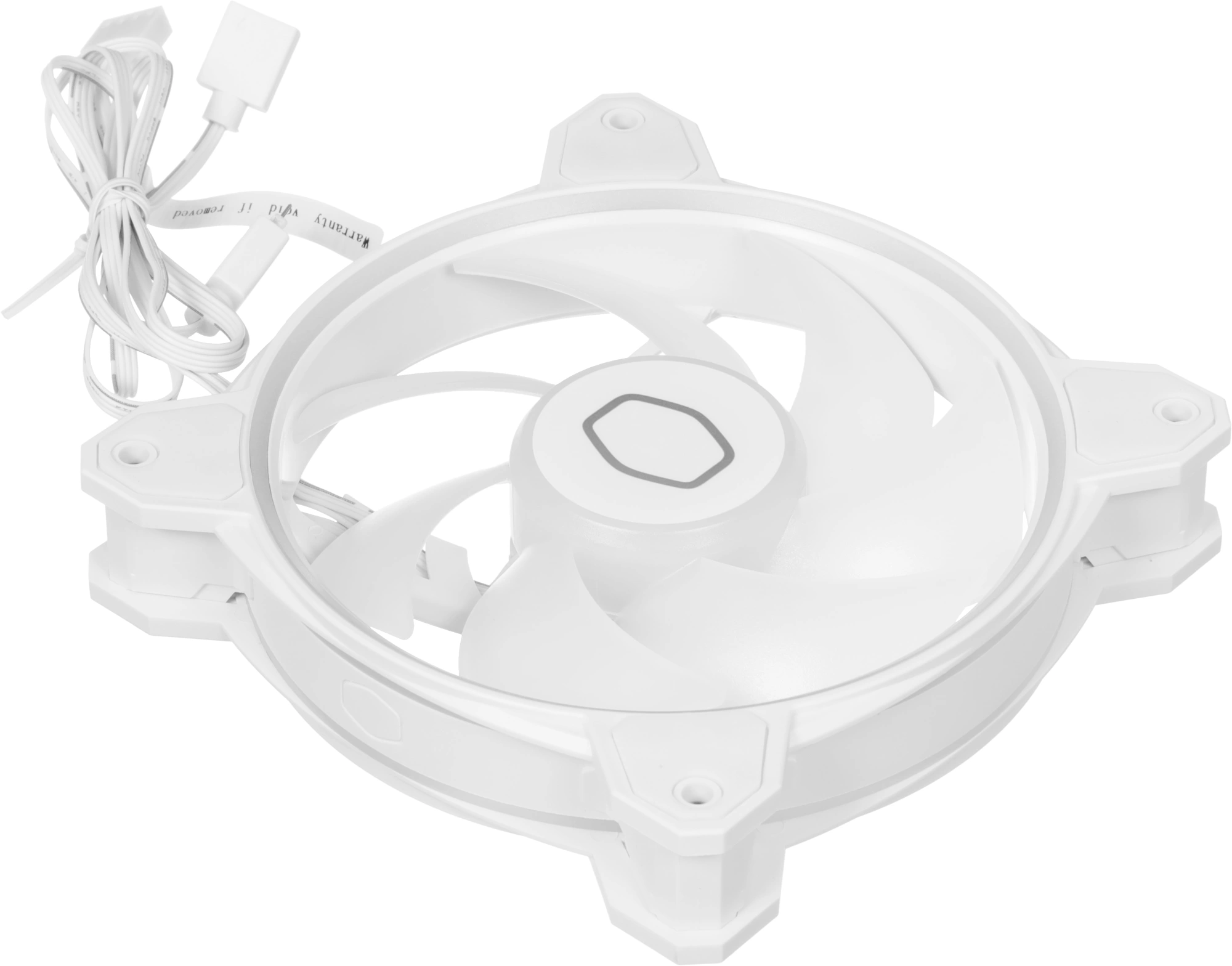 Вентилятор для корпуса Cooler Master MasterFan MF120 Halo2 ARGB 120х120x25 белый 4-pin 27дБ (MFL-B2DW-21NP2-R2) Ret — миниатюра 7
