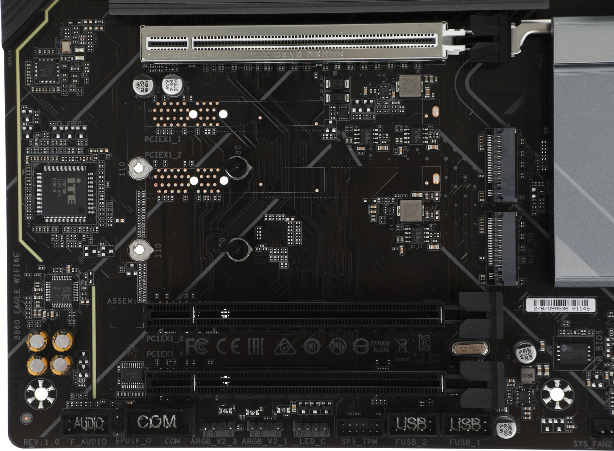 Материнская плата Gigabyte B860 EAGLE WIFI6E Soc-1851 Intel B860 4xDDR5 ATX AC`97 8ch(7.1) 2.5Gg RAID+HDMI+DP — миниатюра 7
