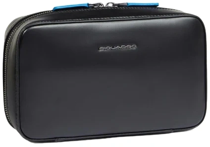 Чехол для кабелей и зарядки Piquadro Blue Square AC6895B2/N черный натур.кожа — миниатюра 2
