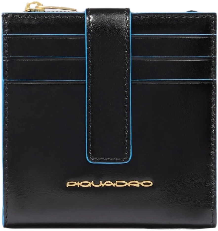 Чехол для кредитных карт Piquadro Blue Square PP6843B2R/N черный натур.кожа — фото 1