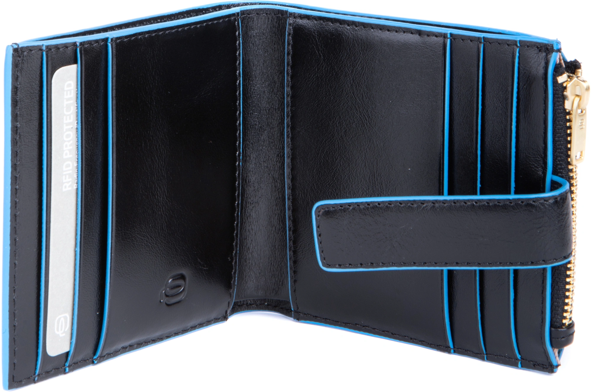 Чехол для кредитных карт Piquadro Blue Square PP6843B2R/N черный натур.кожа — миниатюра 10