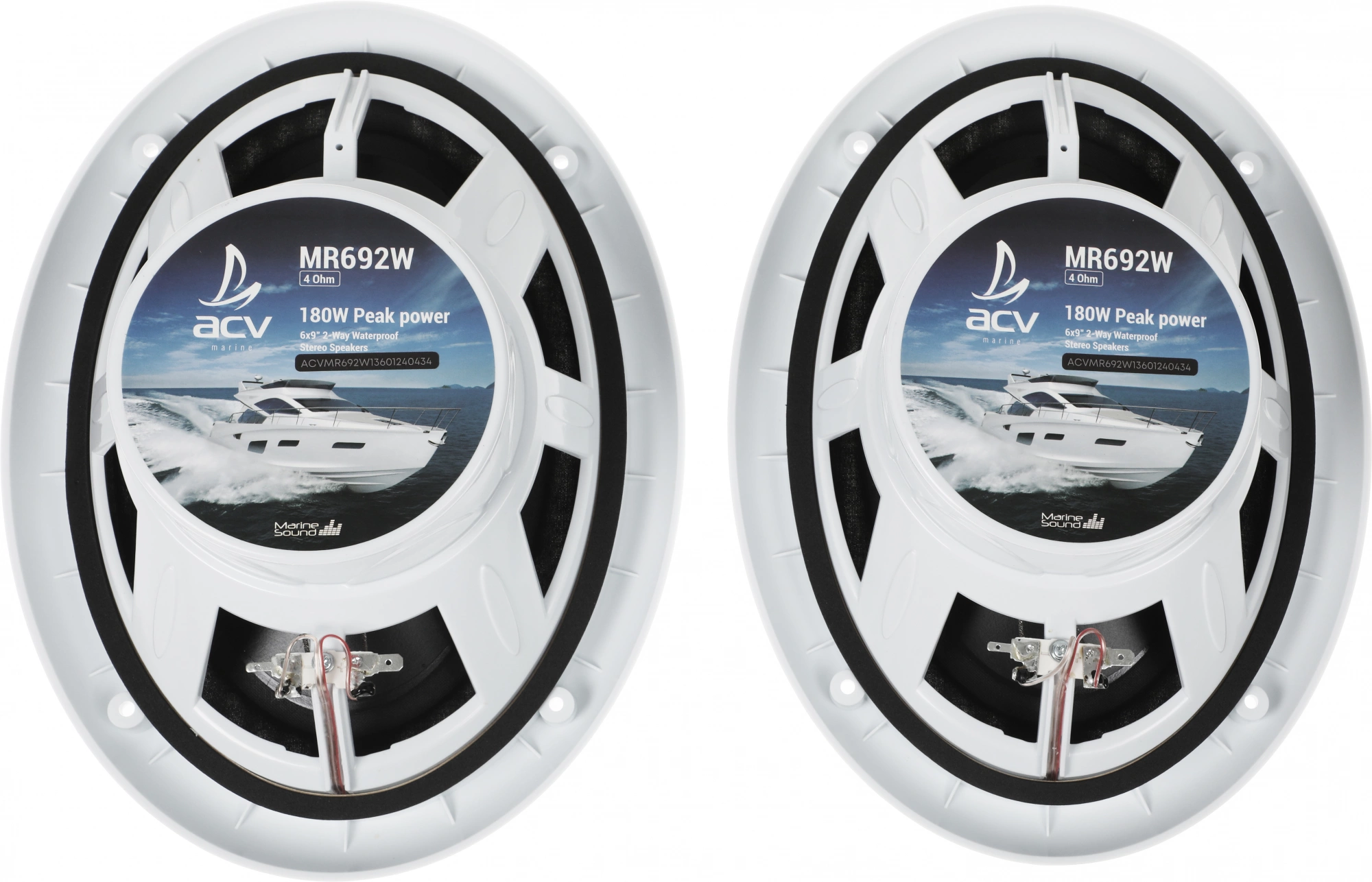 Колонки автомобильные ACV Marine MR692 90Вт 91дБ 4Ом 15x23см (6x9дюйм) (ком.:2кол.) коаксиальные двухполосные — миниатюра 2