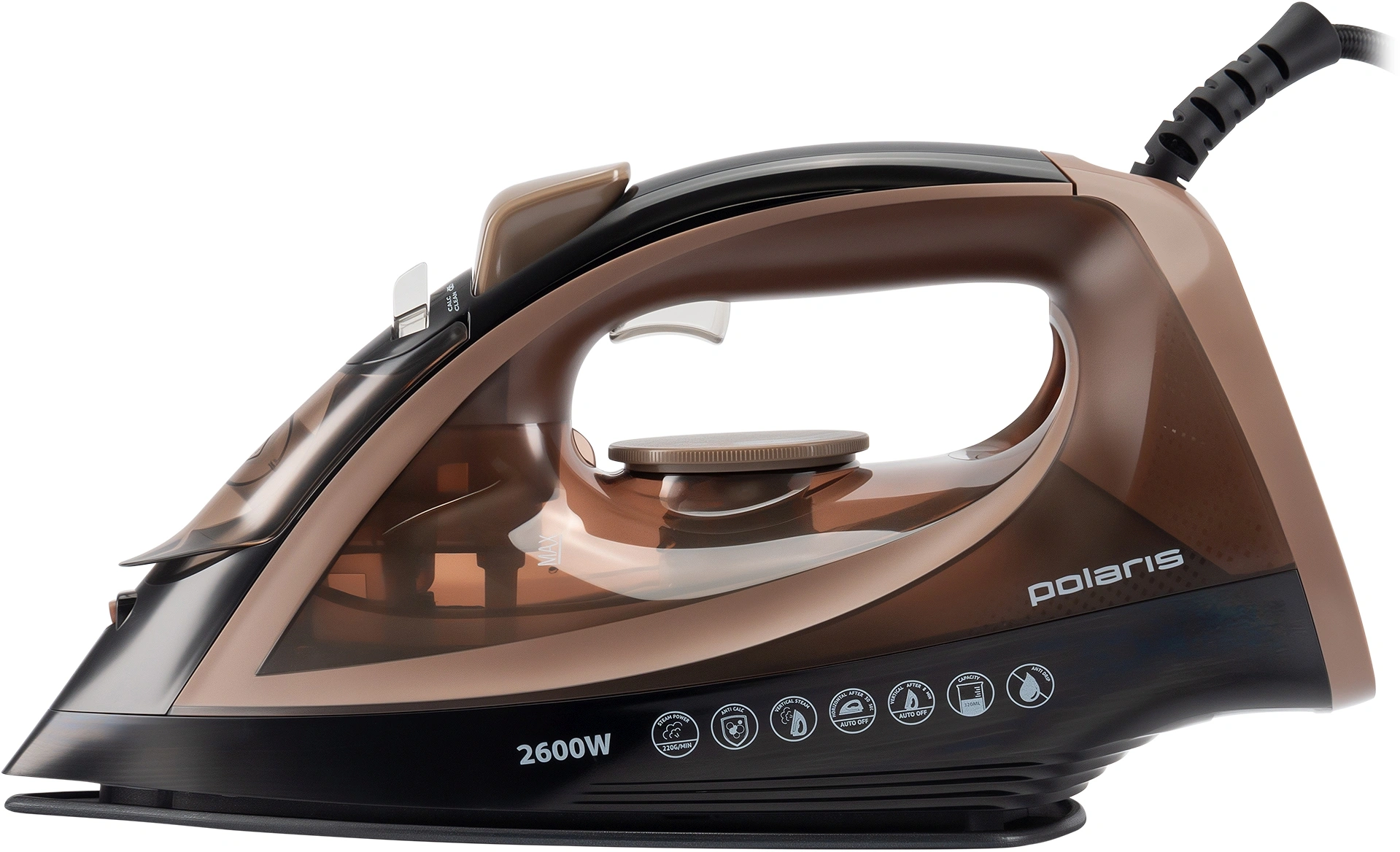 Утюг Polaris PIR 2605AK 2600Вт черный/коричневый — миниатюра 10