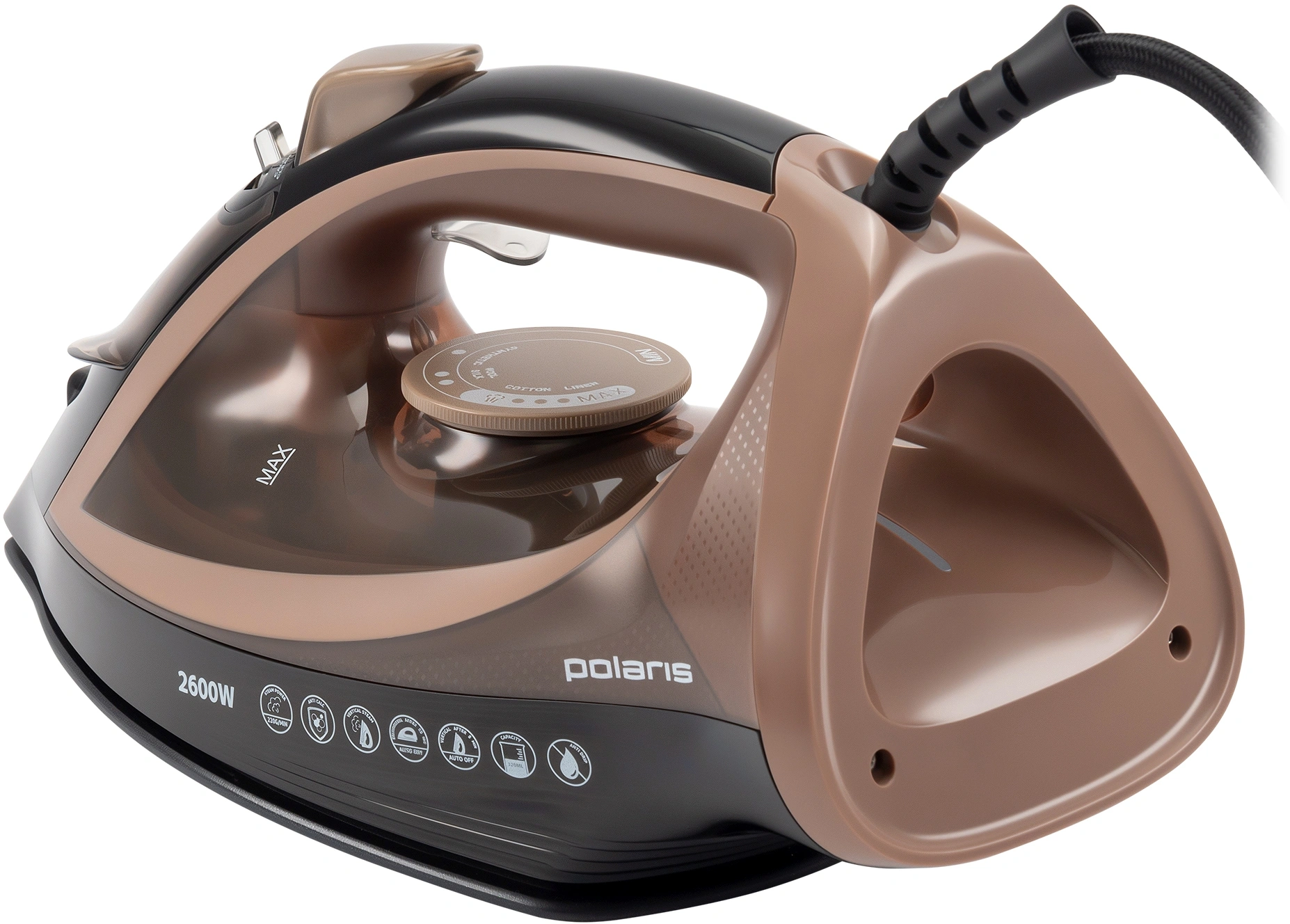 Утюг Polaris PIR 2605AK 2600Вт черный/коричневый — миниатюра 13