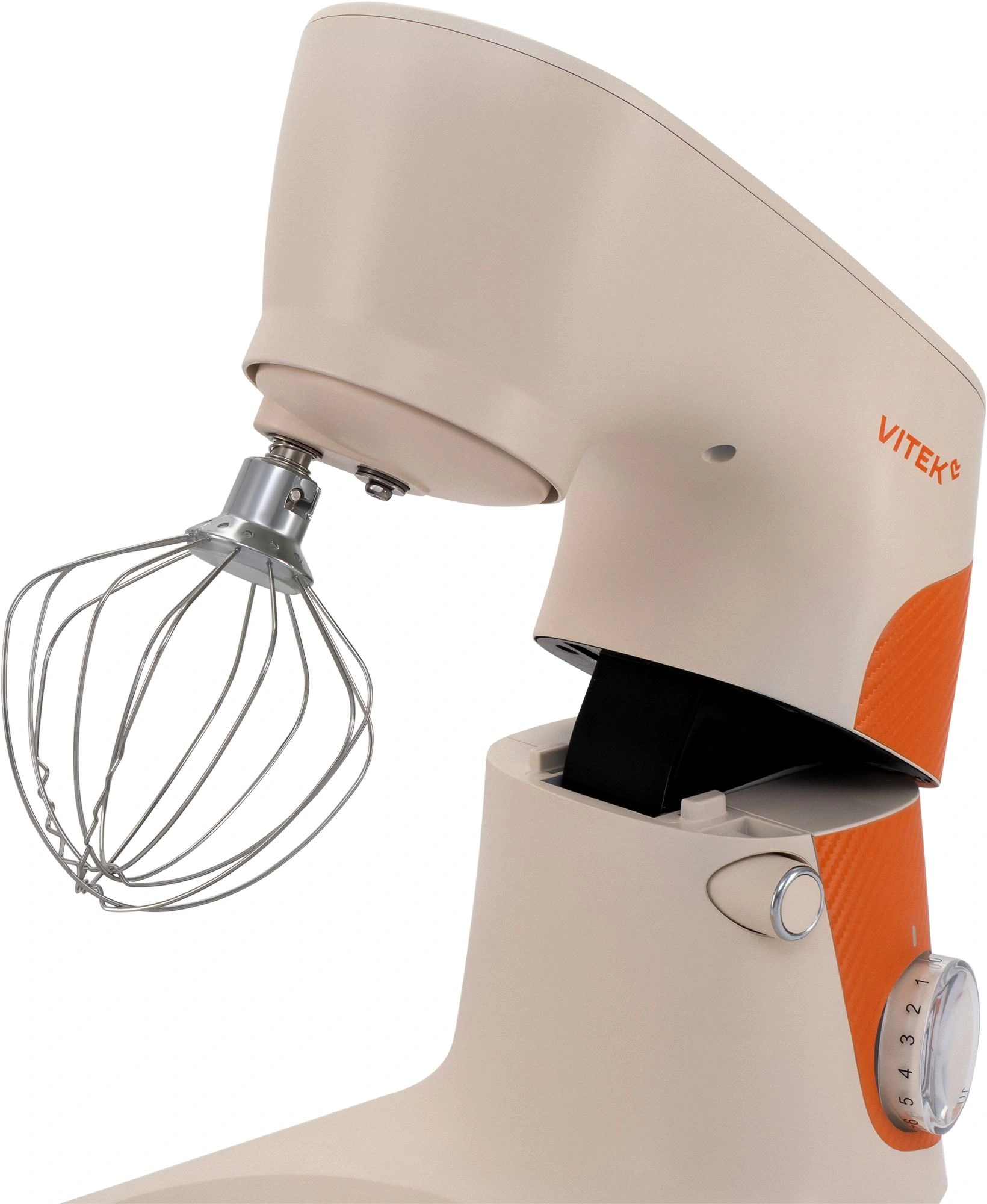 Миксер планетарный Vitek VT-PM0331 1800Вт кремовый/оранжевый — миниатюра 9