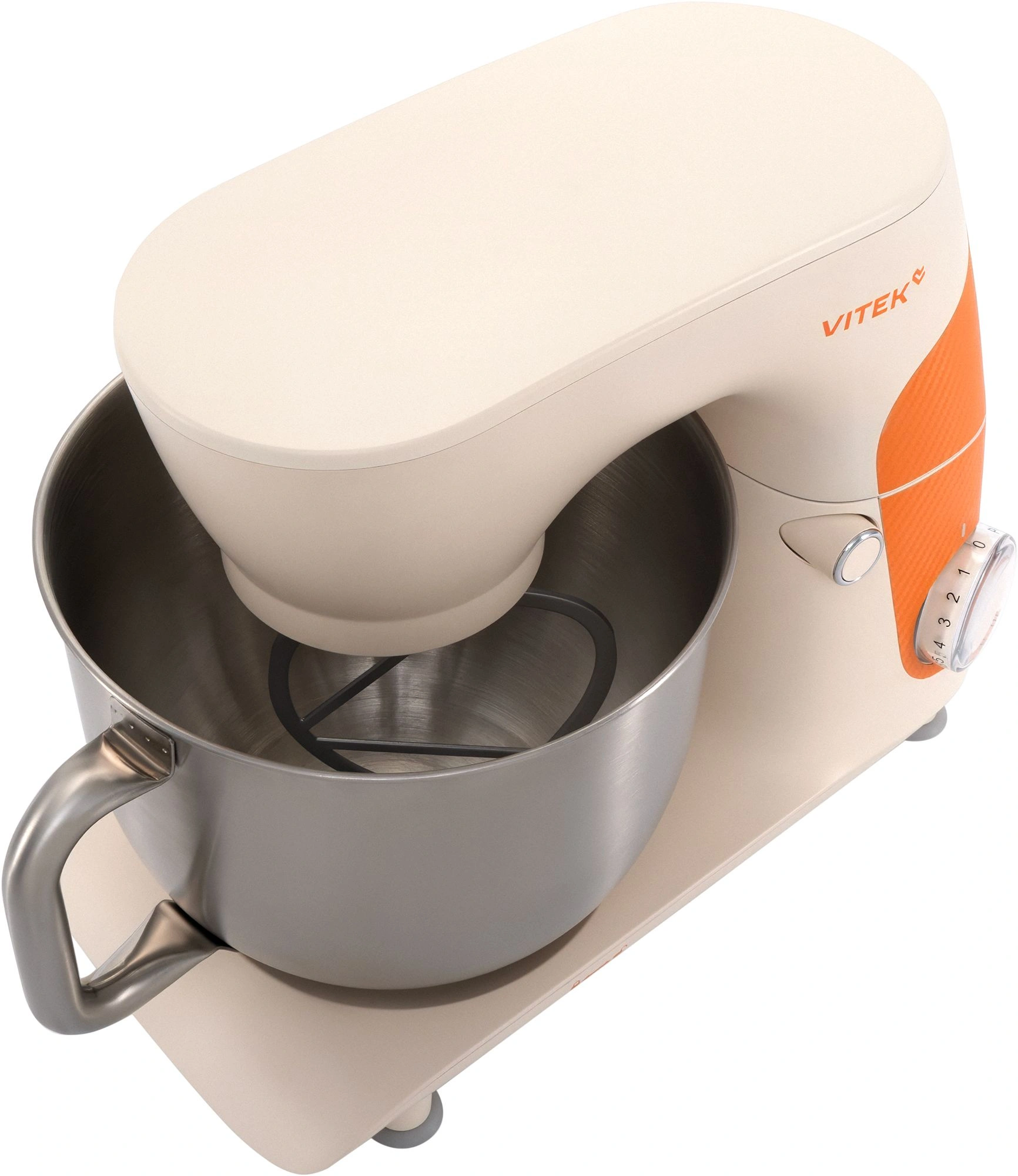 Миксер планетарный Vitek VT-PM0331 1800Вт кремовый/оранжевый — миниатюра 12