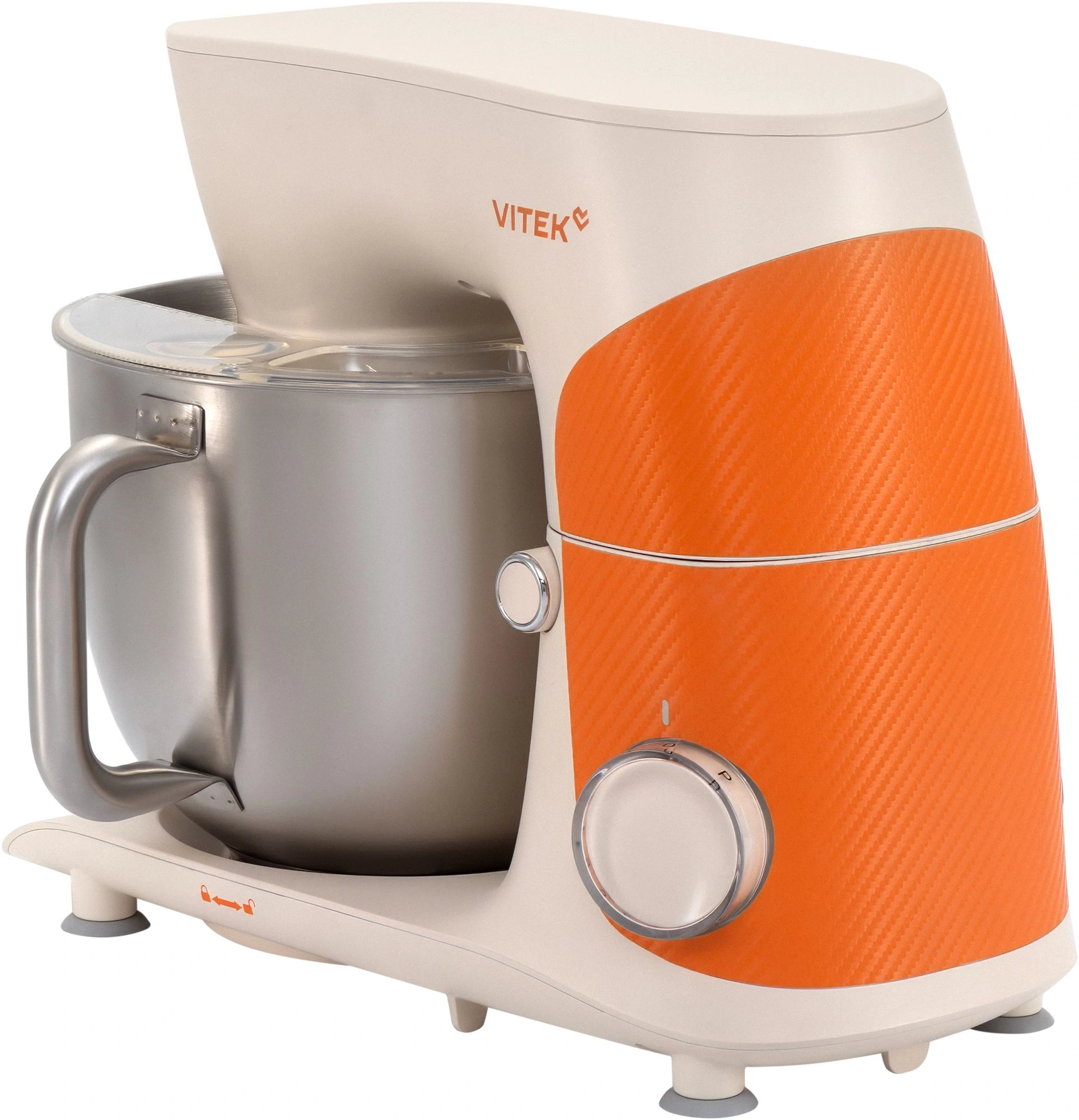Миксер планетарный Vitek VT-PM0331 1800Вт кремовый/оранжевый — миниатюра 13