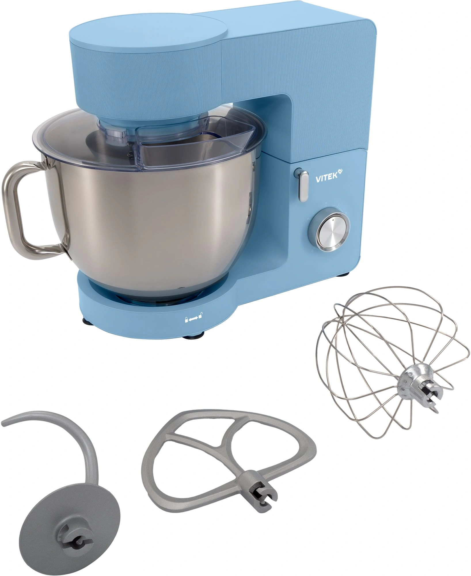 Миксер планетарный Vitek VT-PM0555 2200Вт голубой — миниатюра 7