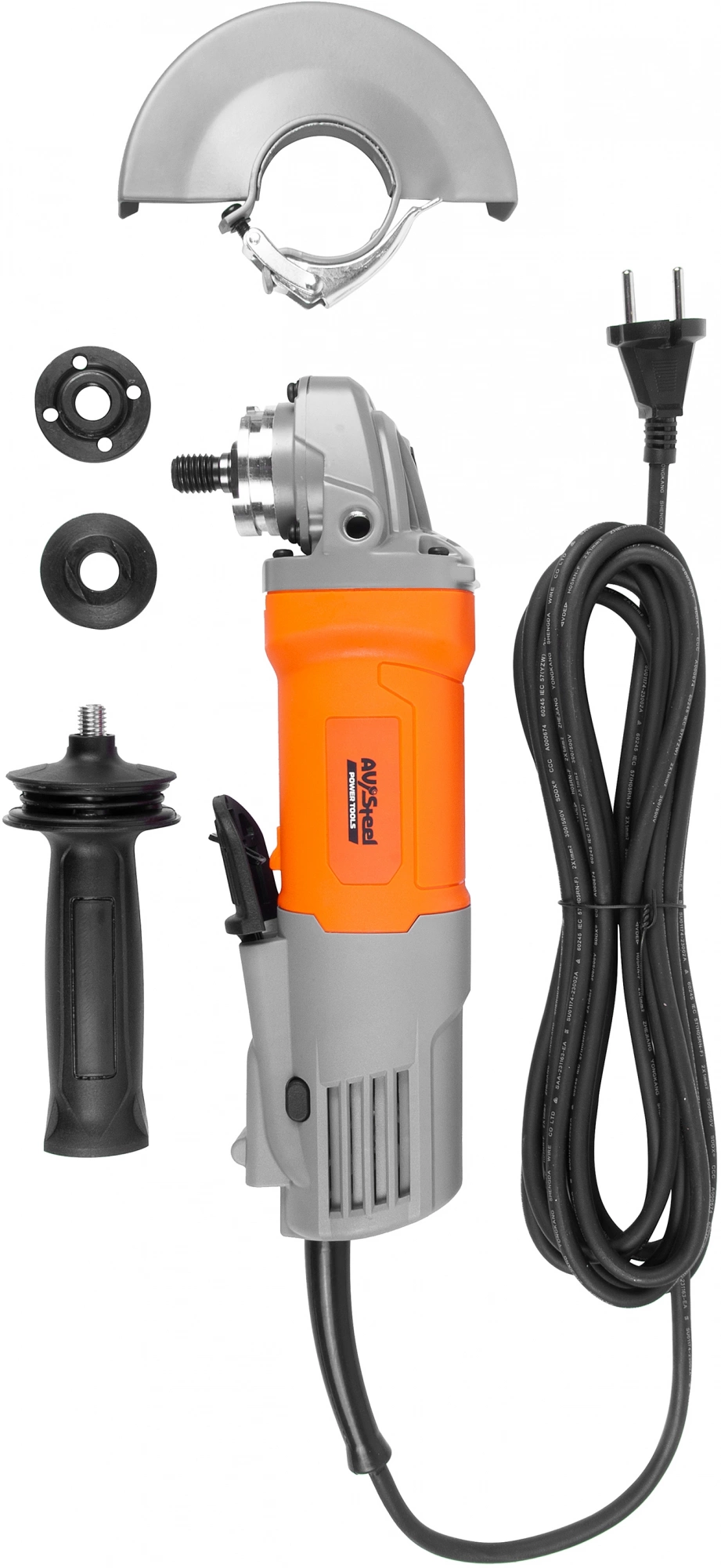 Углошлифовальная машина Av Steel AV-AG 125/1300 S 1300Вт 11000об/мин рез.шпин.:M14 d=115/125мм (AV-962111) — миниатюра 3