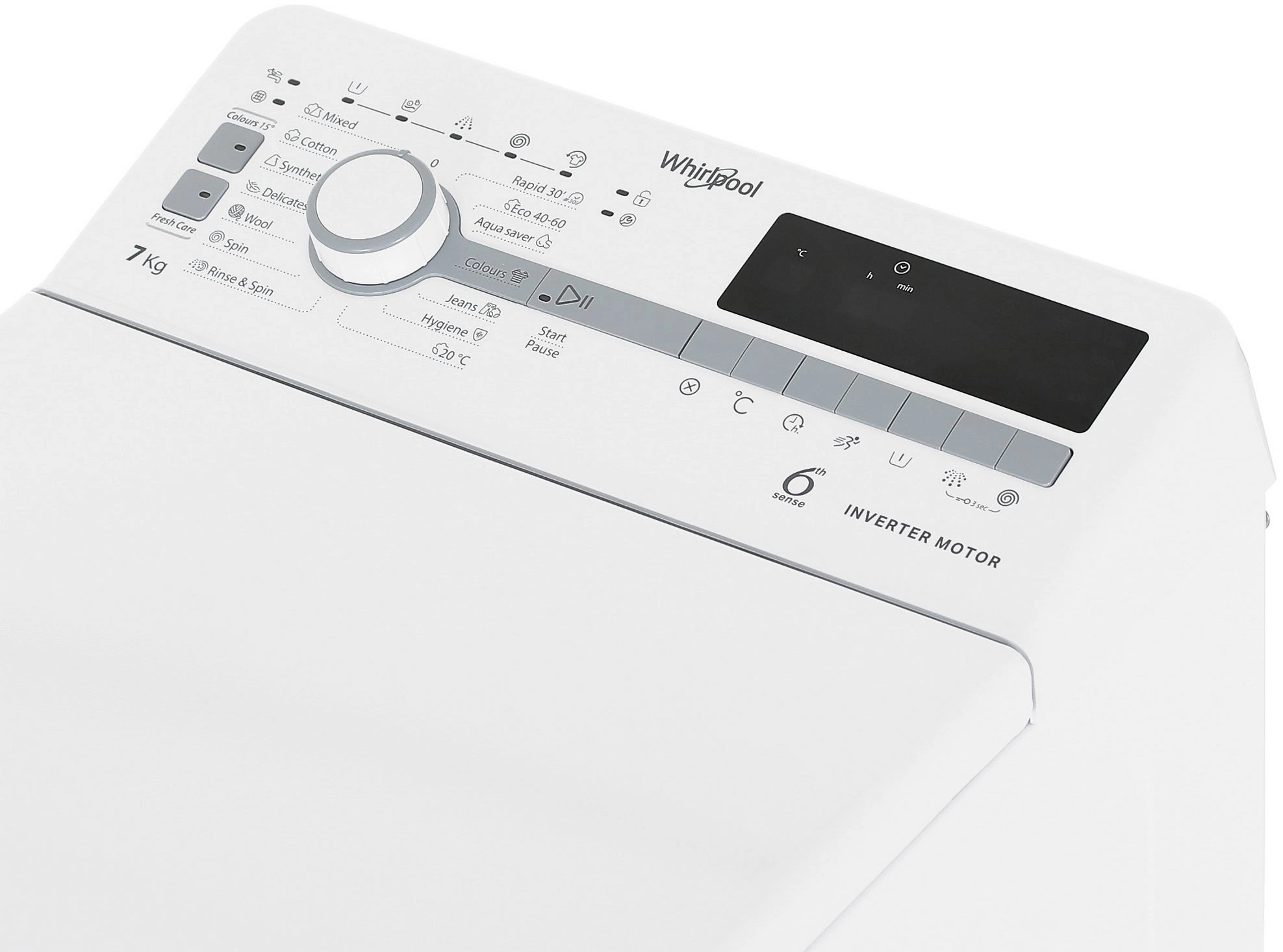 Стиральная машина Whirlpool TDLR 7231BS EU пан.англ. класс: D загр.вертикальная макс.:7кг белый инвертор — миниатюра 7