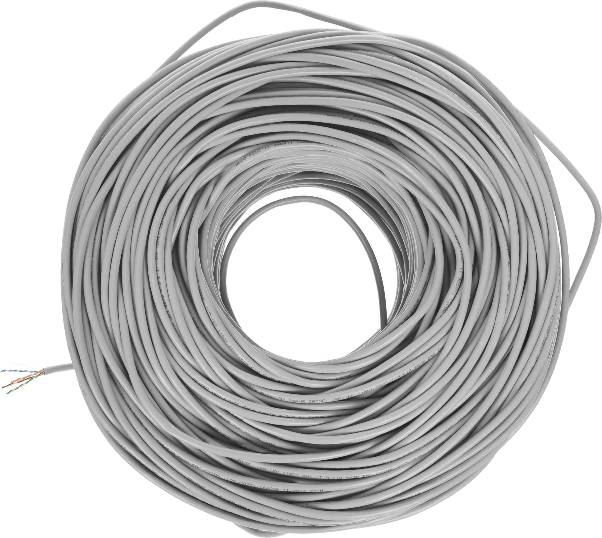 Кабель информационный Rexant PRO 02-0025 кат.5E F/UTP 4 пары 24AWG PVC внутренний 305м серый — миниатюра 3