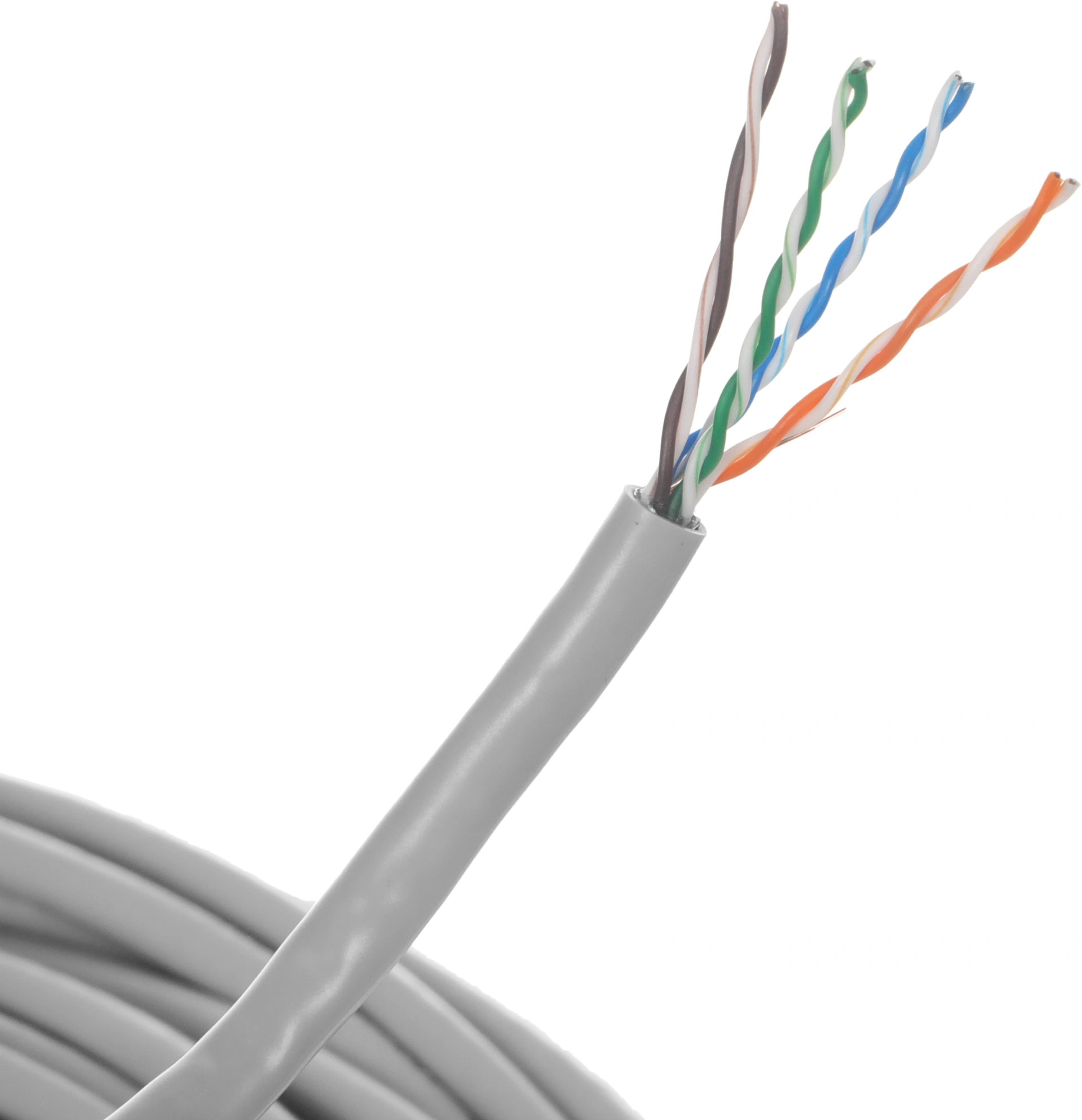 Кабель информационный Rexant PRO 02-0025 кат.5E F/UTP 4 пары 24AWG PVC внутренний 305м серый — миниатюра 2