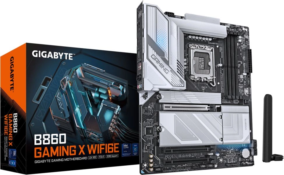 Материнская плата Gigabyte B860 GAMING X WIFI6E Soc-1851 Intel B860 4xDDR5 ATX AC`97 8ch(7.1) 2.5Gg RAID+HDMI+DP — миниатюра 2