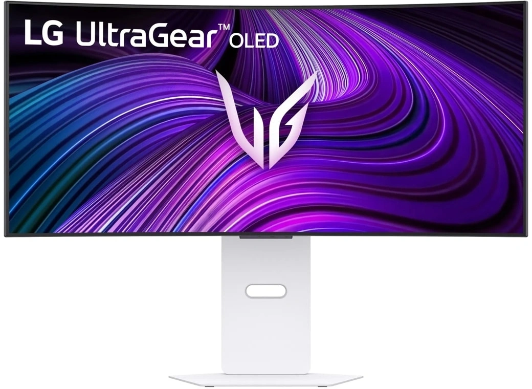 Монитор LG 34" UltraGear 34GX90SA-W черный OLED LED 21:9 HDMI M/M матовая HAS Piv 275cd 178гр/178гр 3440x1440 240Hz G-Sync FreeSync Premium DP WQ USB 10.4кг — фото 1