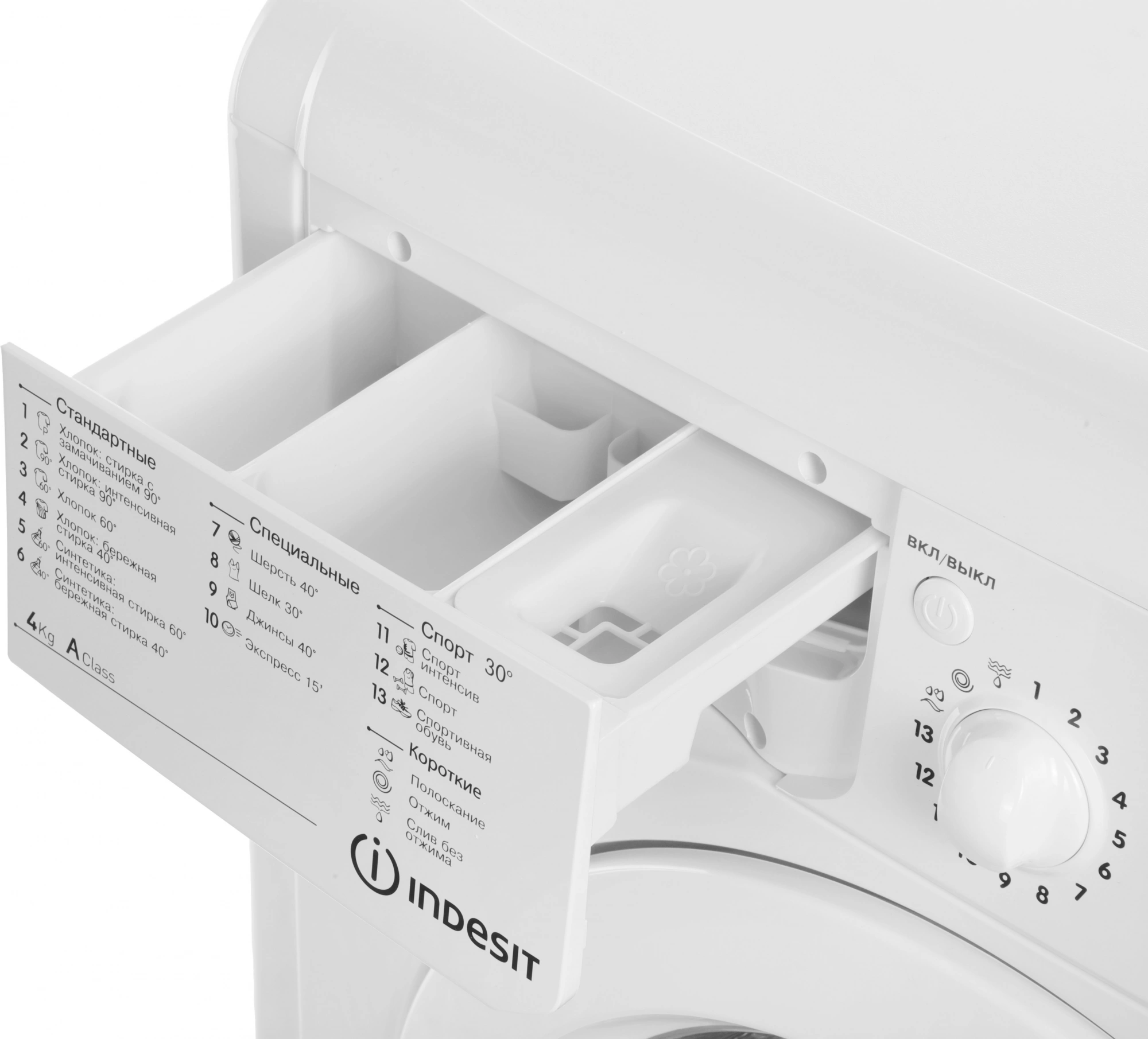 Стиральная машина Indesit IWUD 4085 класс: A загр.фронтальная макс.:4кг белый — миниатюра 5