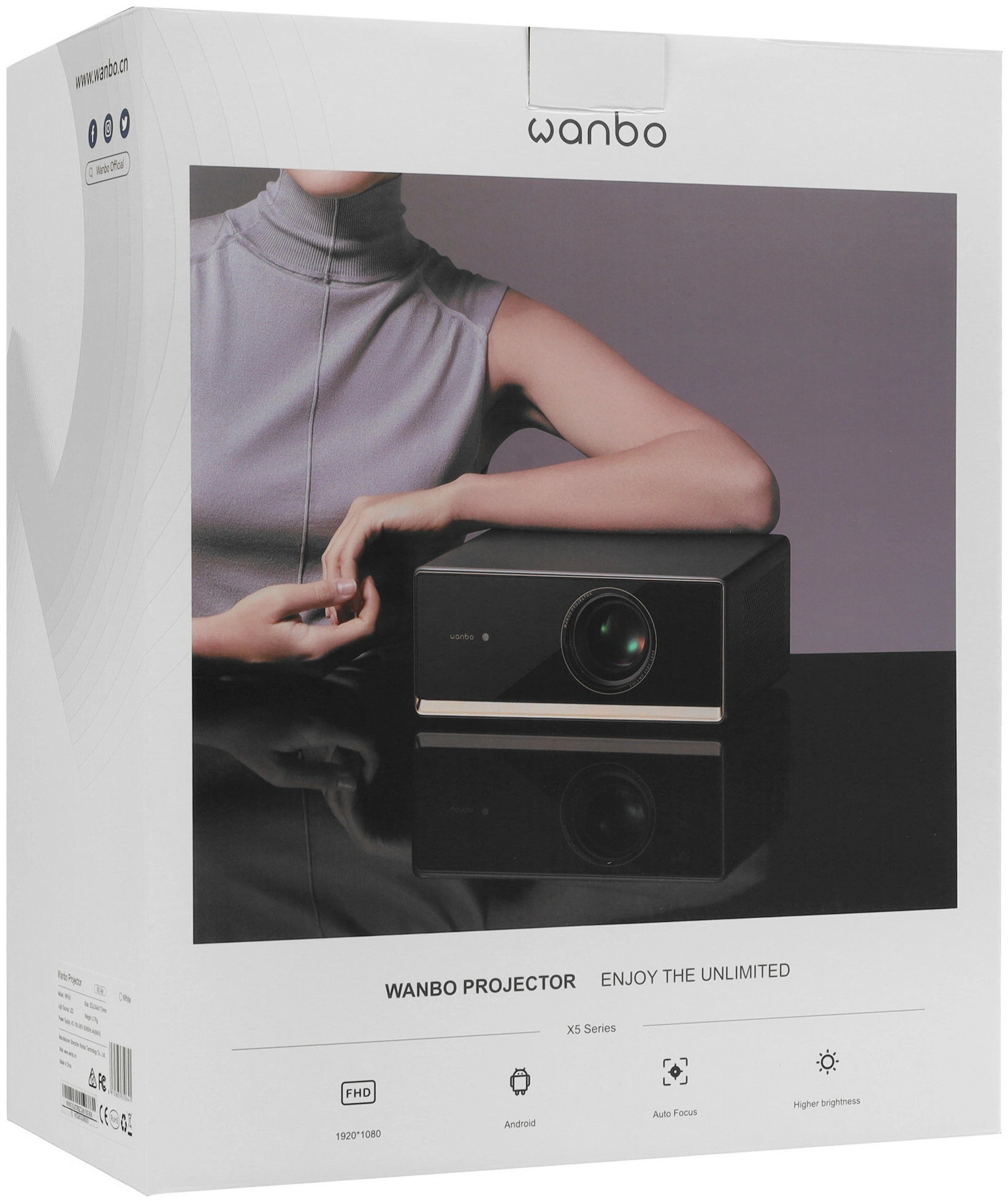 Проектор Wanbo X5 Air LCD 1100Lm ANSI (1920x1080) 3000:1 ресурс лампы:20000часов 2xUSB typeA 1xHDMI 2.7кг — миниатюра 12
