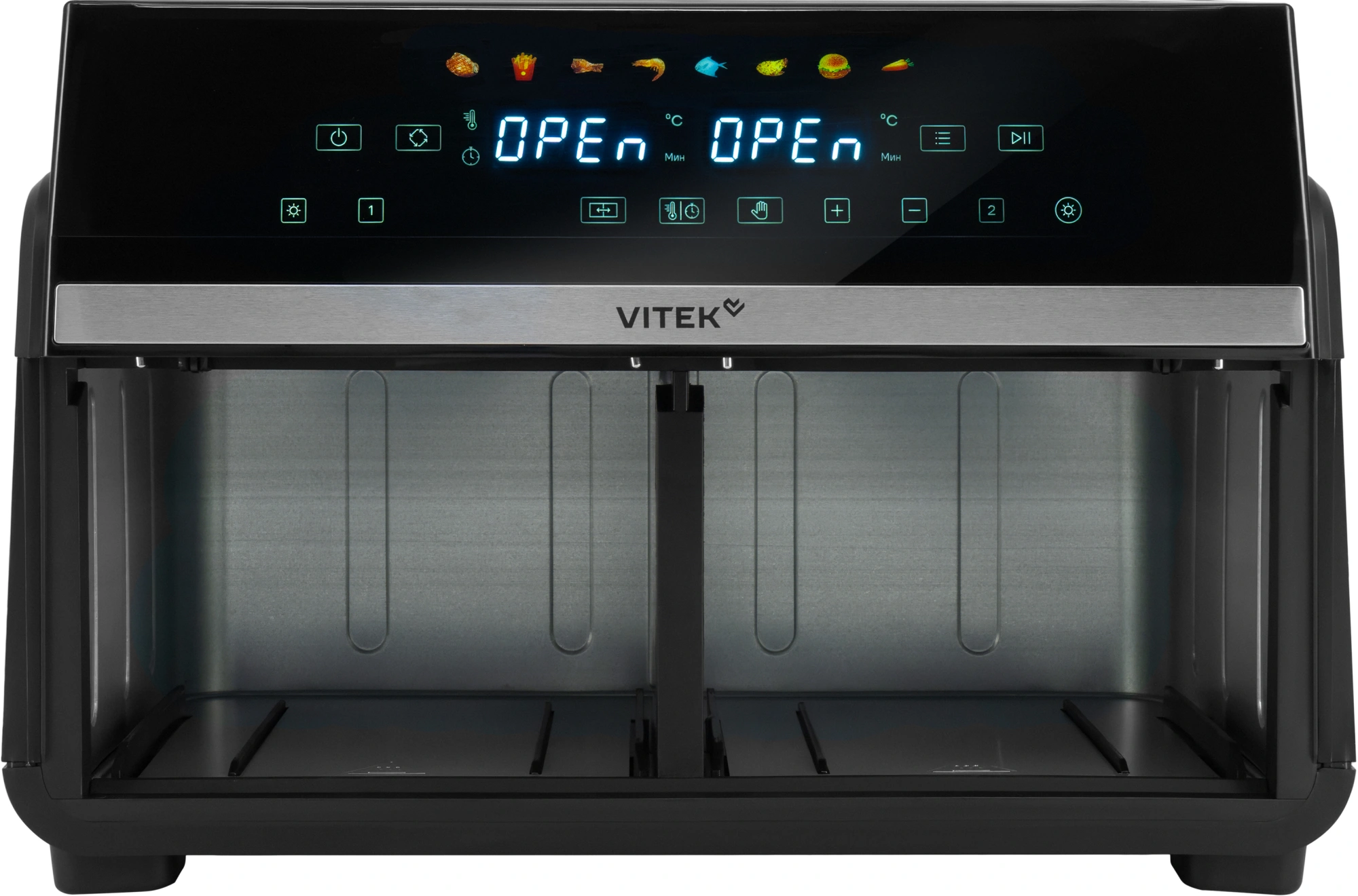 Аэрогриль Vitek VT-AF1001 10л 2200Вт черный/серебристый — миниатюра 4