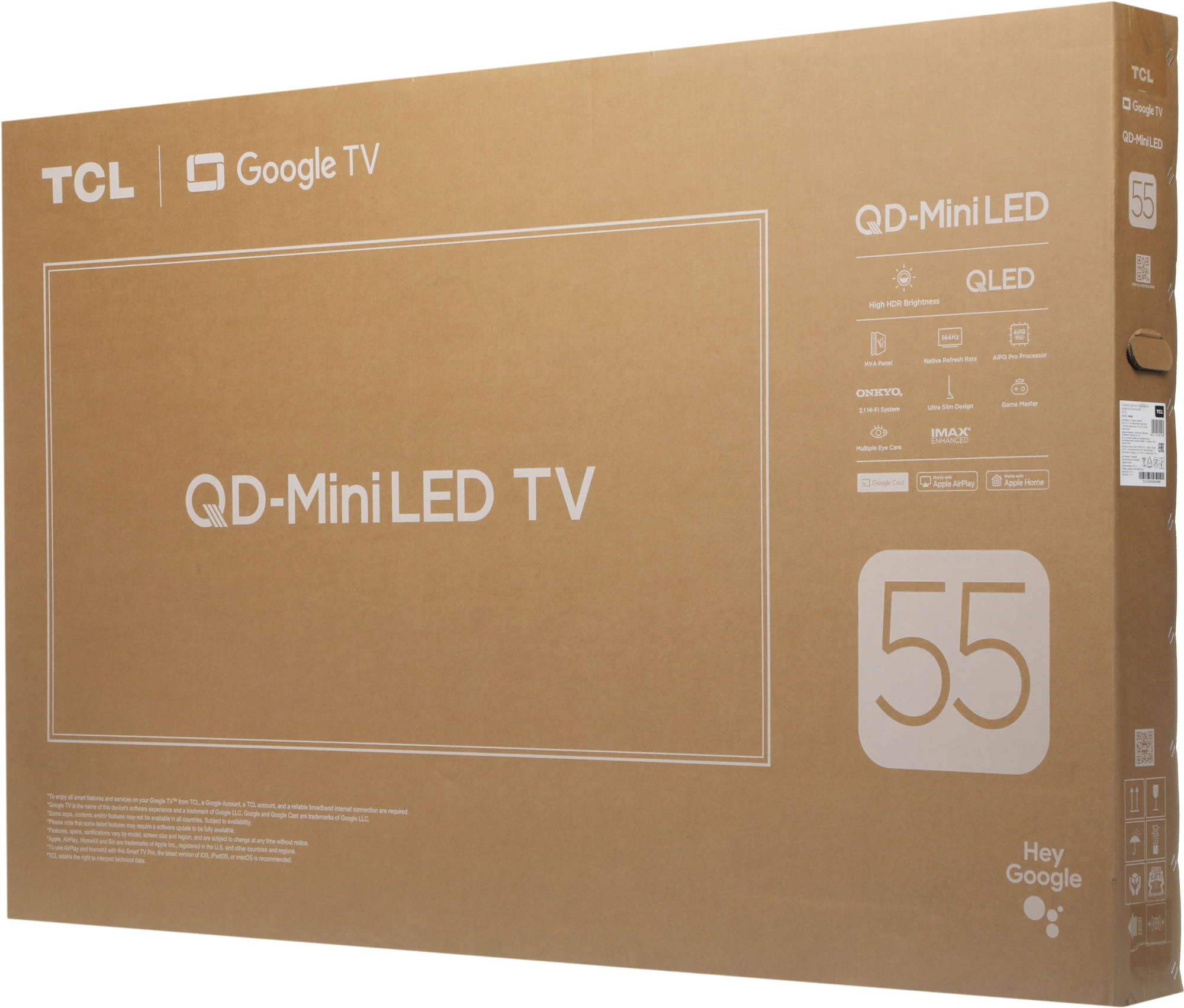 Телевизор LED TCL 55" 55C6K QD-Mini LED Frameless черный 4K Ultra HD 144Hz MEMC DVB-T DVB-T2 DVB-C DVB-S DVB-S2 USB WiFi Smart TV — миниатюра 7