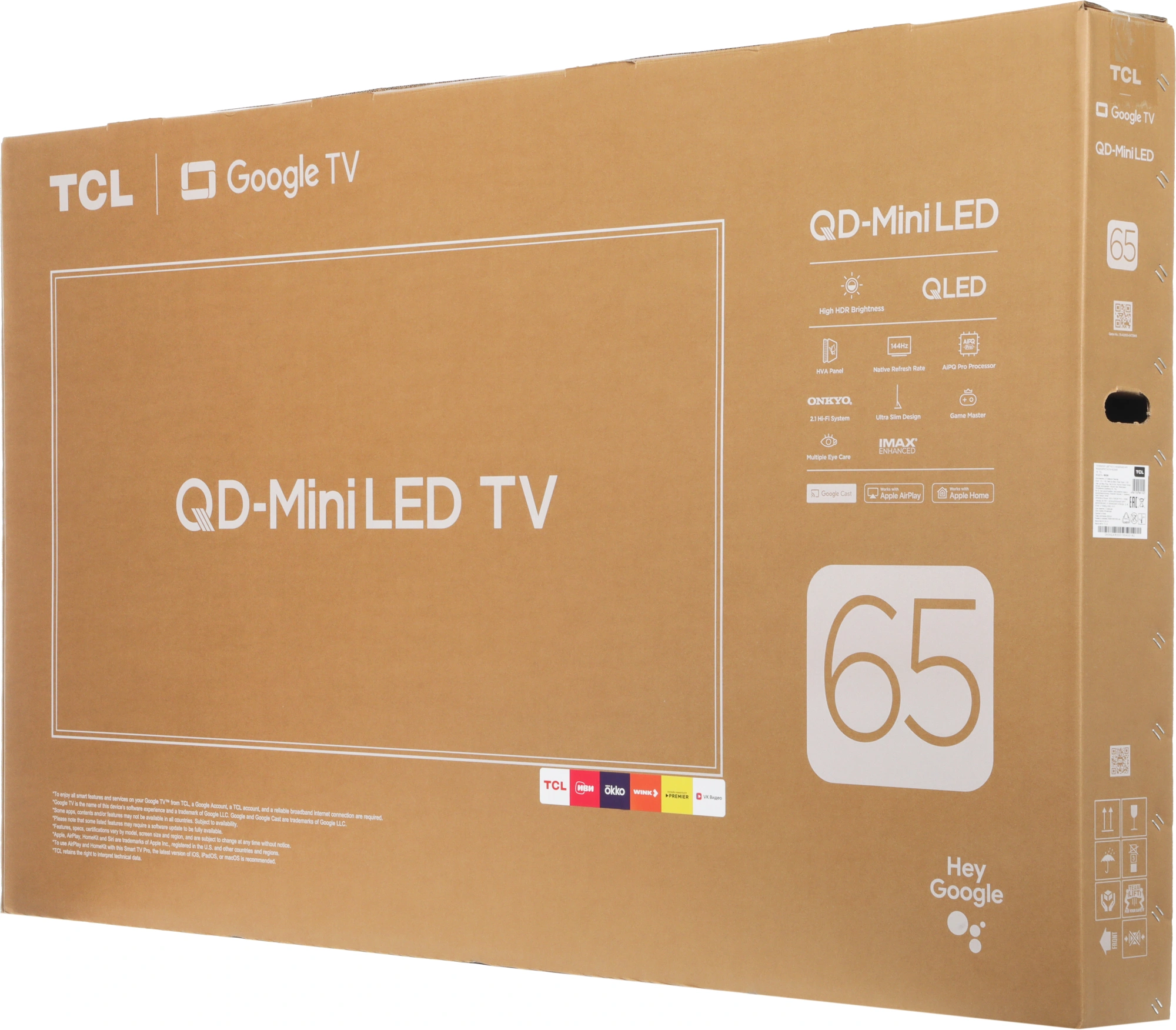 Телевизор LED TCL 65" 65C6K QD-Mini LED Frameless черный 4K Ultra HD 144Hz MEMC DVB-T DVB-T2 DVB-C DVB-S DVB-S2 USB WiFi Smart TV — миниатюра 20