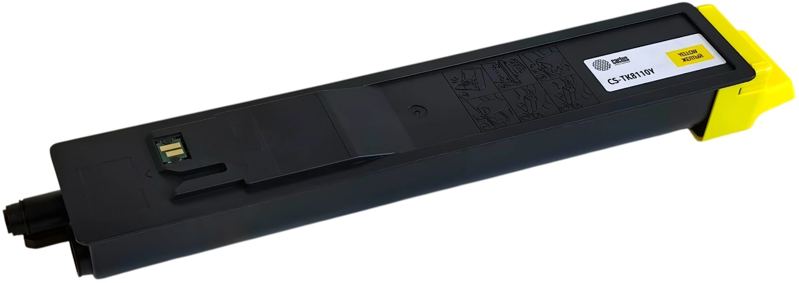 Картридж лазерный Cactus CS-TK8110Y TK-8110Y Asia-Pacific желтый (6000стр.) для Kyocera Mita Ecosys M8124cidn/M8130cidn с чипом — миниатюра 2