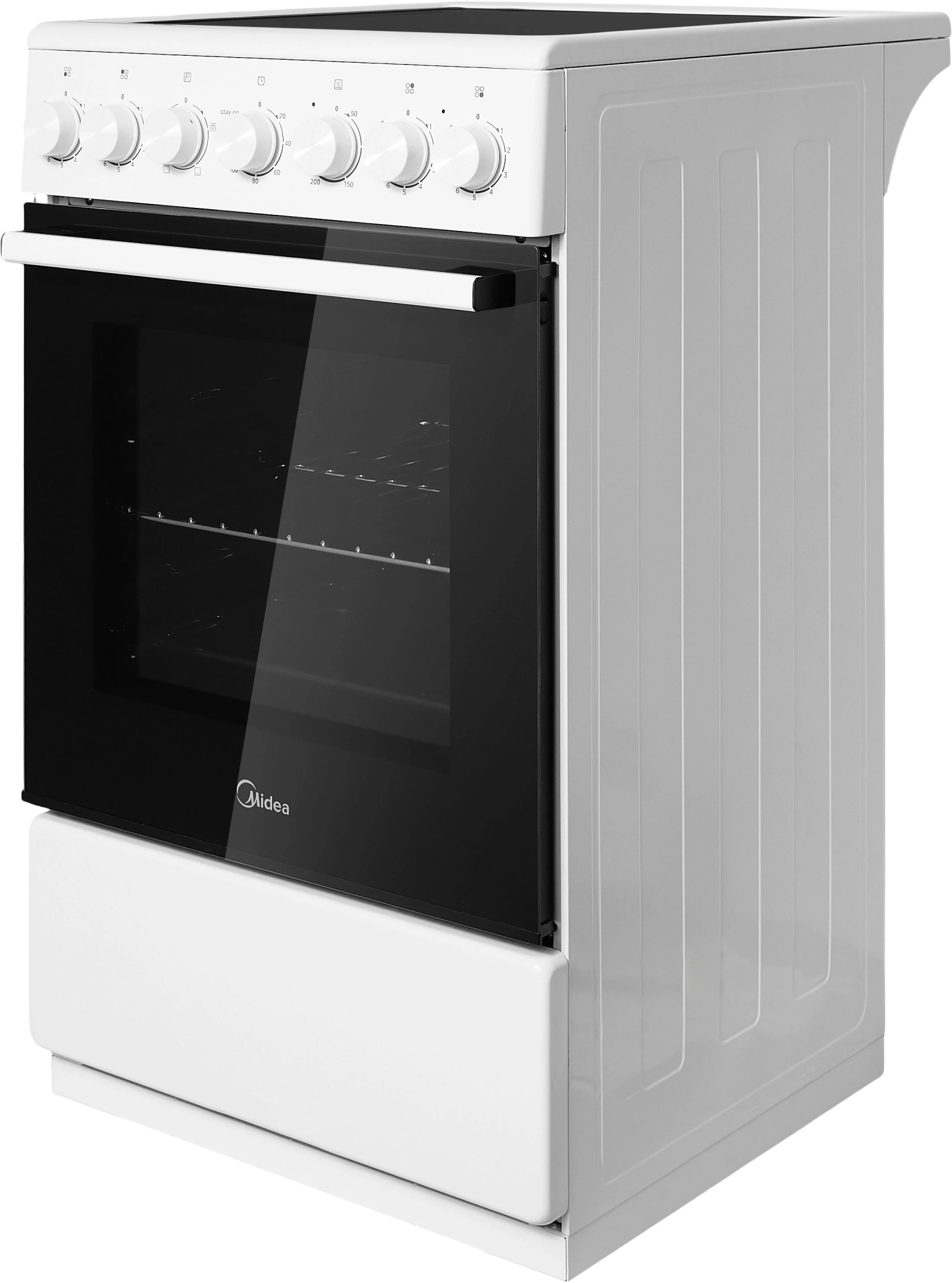 Плита Электрическая Midea MFO-M4E20T4E(WH) белый/черный стеклокерамика (без крышки) — миниатюра 6